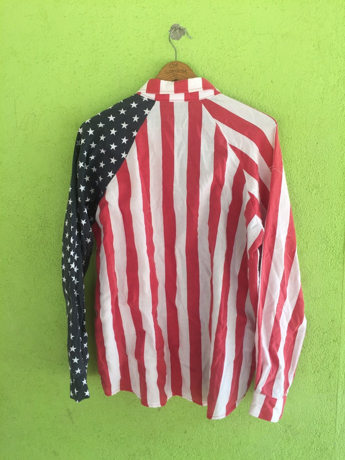 Japanese Brand USA Flag Long Sleeve Button Ups Shirt Size US L / EU 52-54 / 3 - 7 Thumbnail