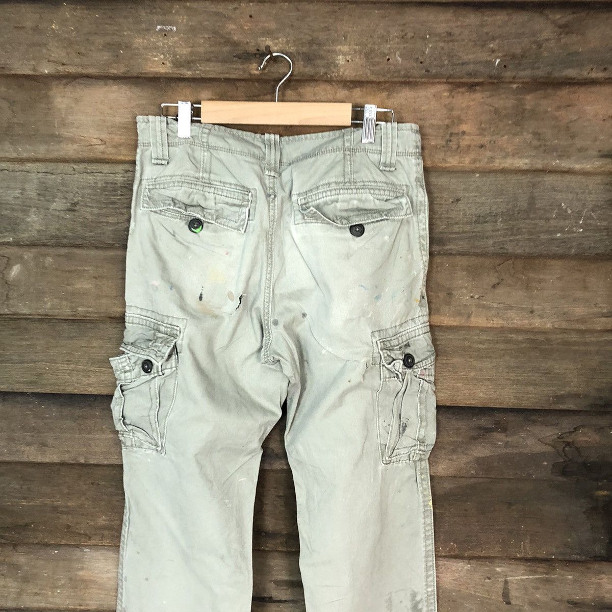 Vintage DL Old Navy thrasher painter worn Grey Cargo Pants #5026 Size US 30 / EU 46 - 14 Thumbnail