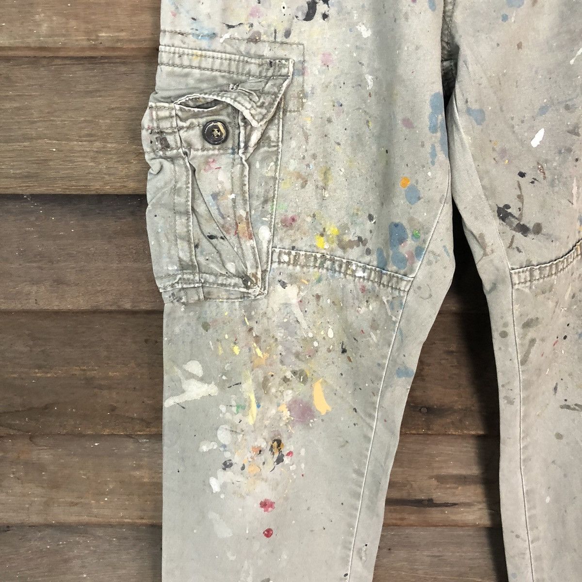 Vintage DL Old Navy thrasher painter worn Grey Cargo Pants #5026 Size US 30 / EU 46 - 10 Thumbnail