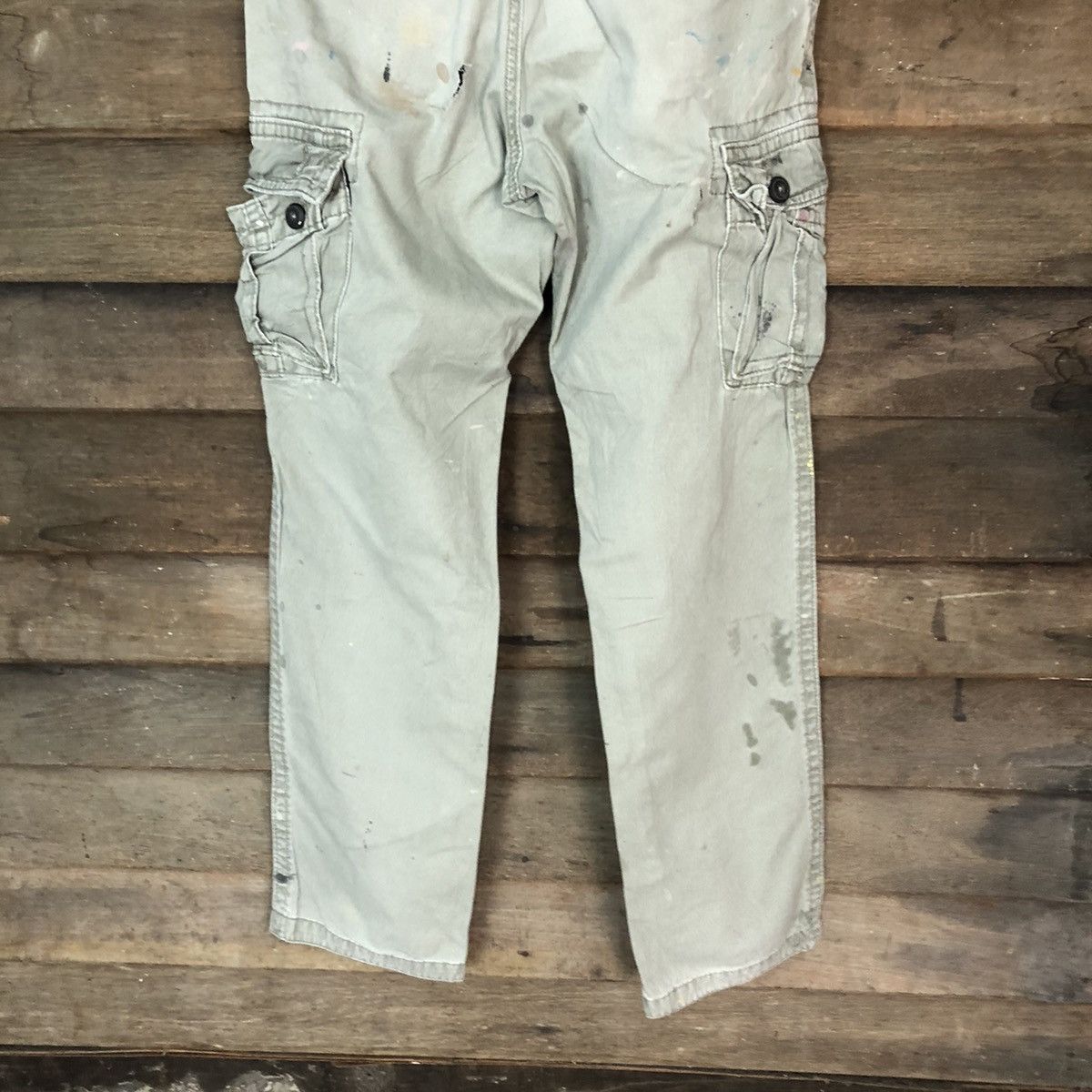 Vintage DL Old Navy thrasher painter worn Grey Cargo Pants #5026 Size US 30 / EU 46 - 15 Thumbnail