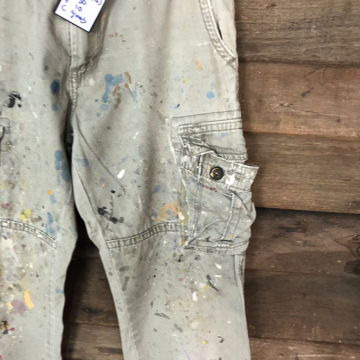 Vintage DL Old Navy thrasher painter worn Grey Cargo Pants #5026 Size US 30 / EU 46 - 7 Thumbnail