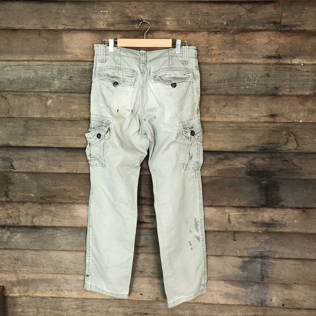 Vintage DL Old Navy thrasher painter worn Grey Cargo Pants #5026 Size US 30 / EU 46 - 13 Thumbnail