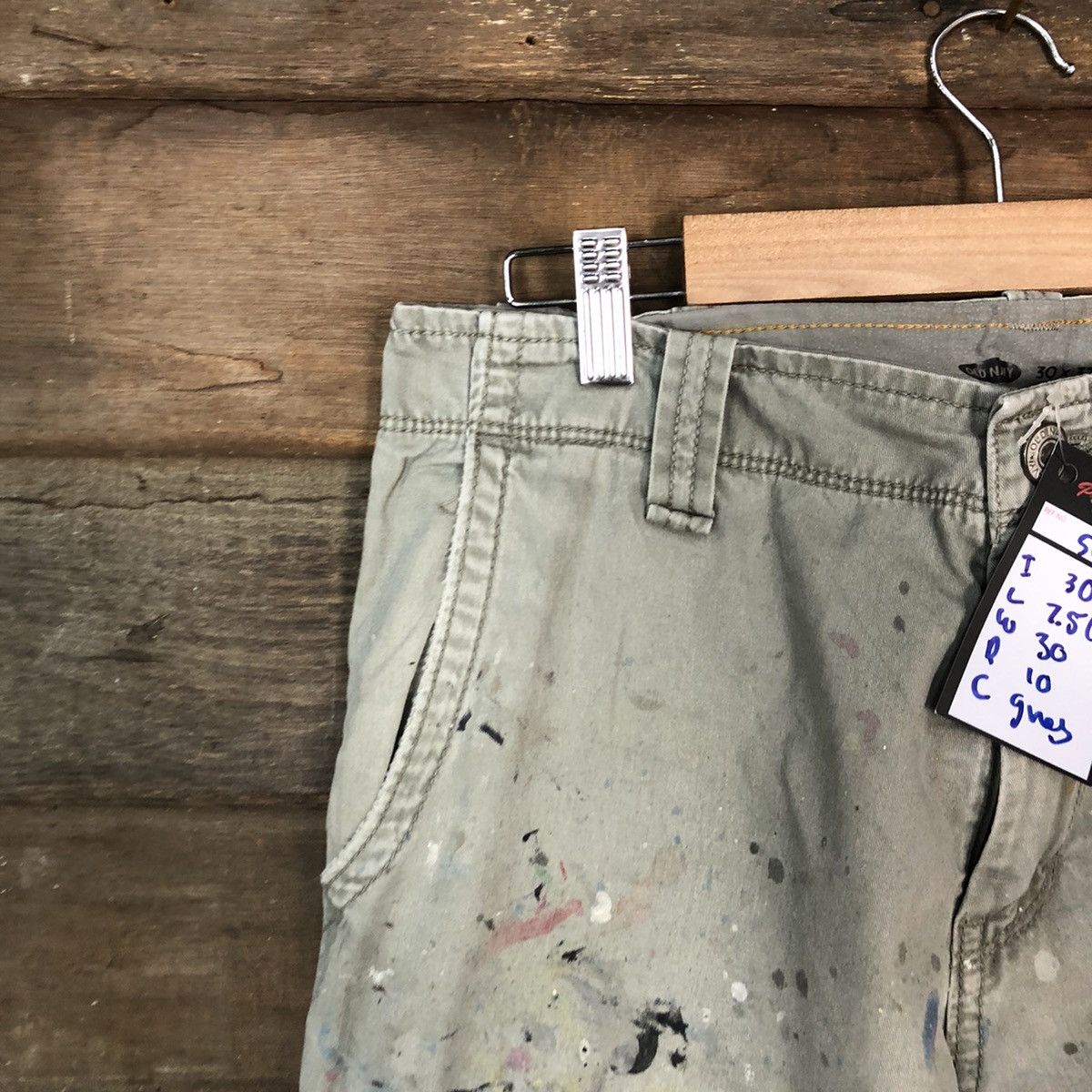 Vintage DL Old Navy thrasher painter worn Grey Cargo Pants #5026 Size US 30 / EU 46 - 4 Thumbnail