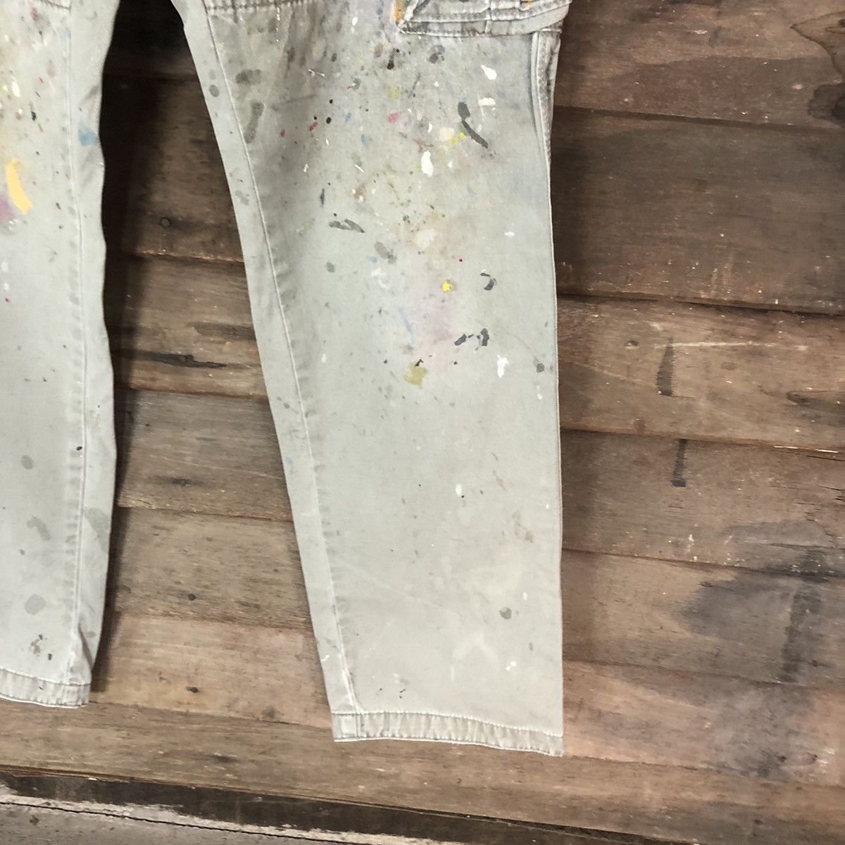 Vintage DL Old Navy thrasher painter worn Grey Cargo Pants #5026 Size US 30 / EU 46 - 9 Thumbnail