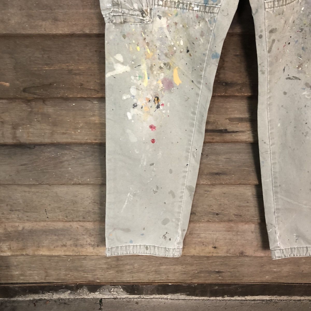 Vintage DL Old Navy thrasher painter worn Grey Cargo Pants #5026 Size US 30 / EU 46 - 8 Thumbnail