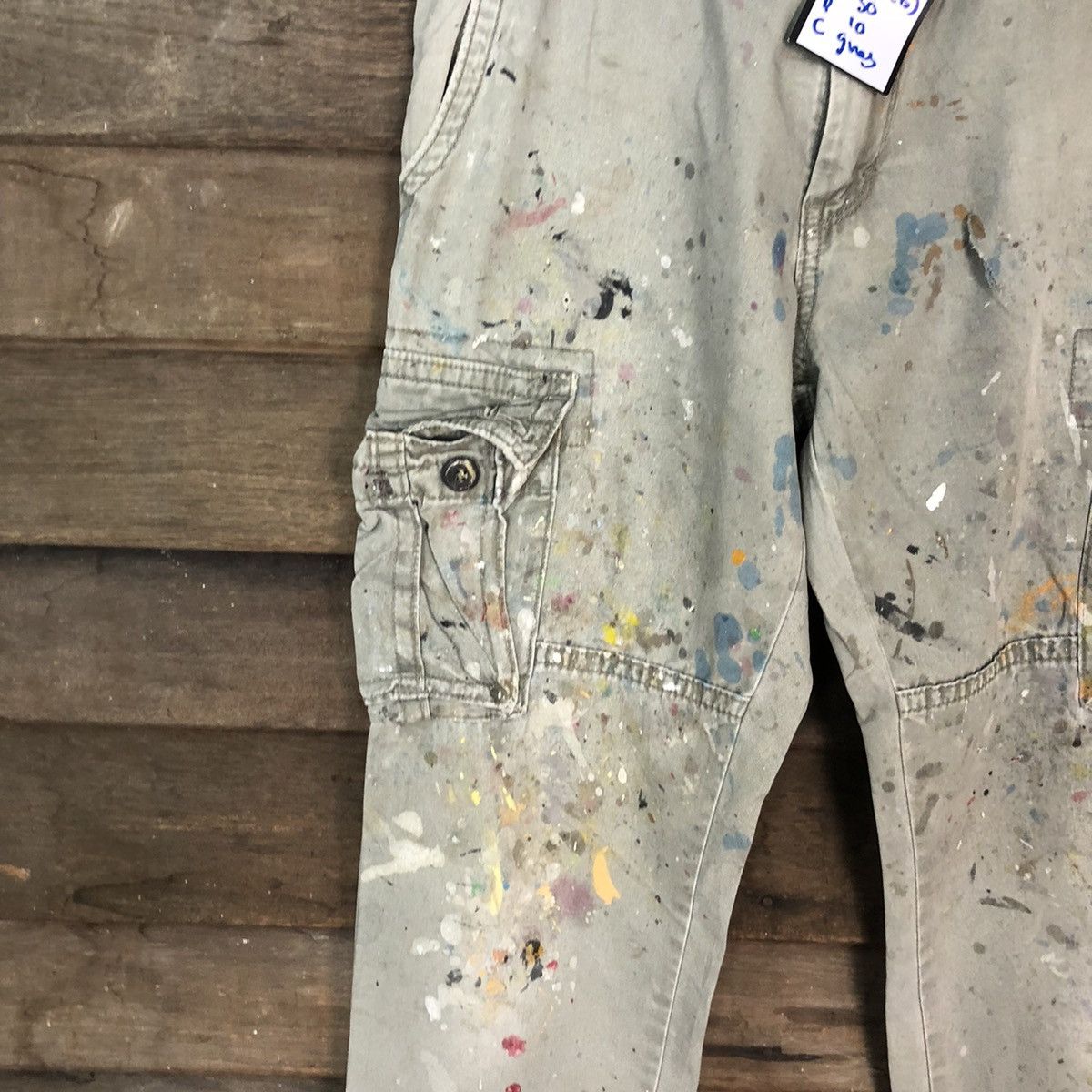 Vintage DL Old Navy thrasher painter worn Grey Cargo Pants #5026 Size US 30 / EU 46 - 6 Thumbnail