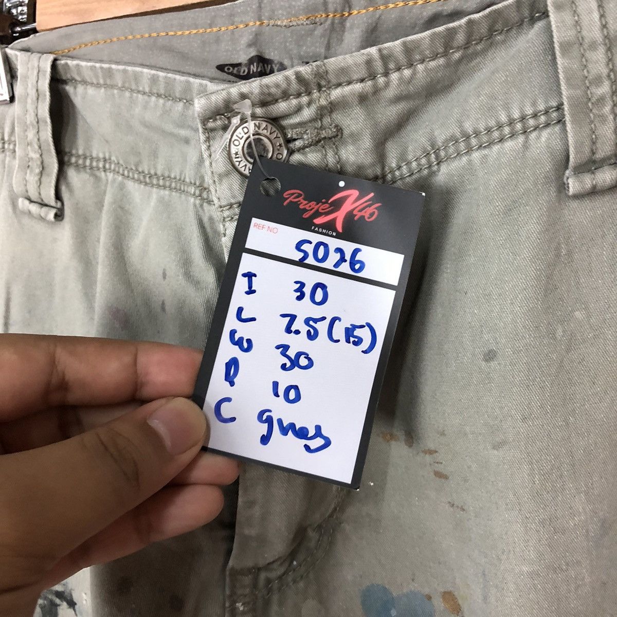 Vintage DL Old Navy thrasher painter worn Grey Cargo Pants #5026 Size US 30 / EU 46 - 12 Thumbnail