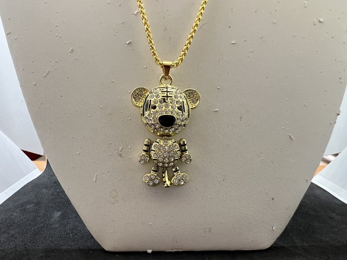 Designer Gold tiger chain necklace with czs Size ONE SIZE - 3 Thumbnail