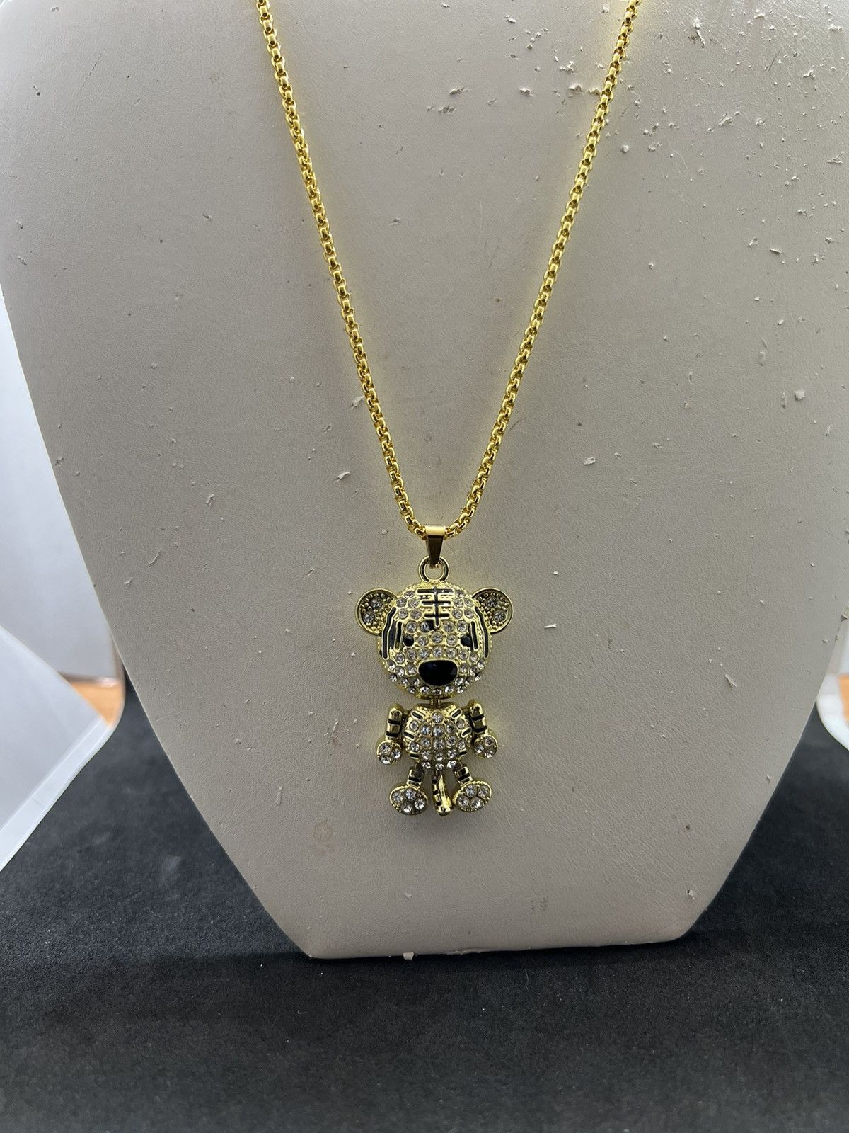 Designer Gold tiger chain necklace with czs Size ONE SIZE - 1 Thumbnail