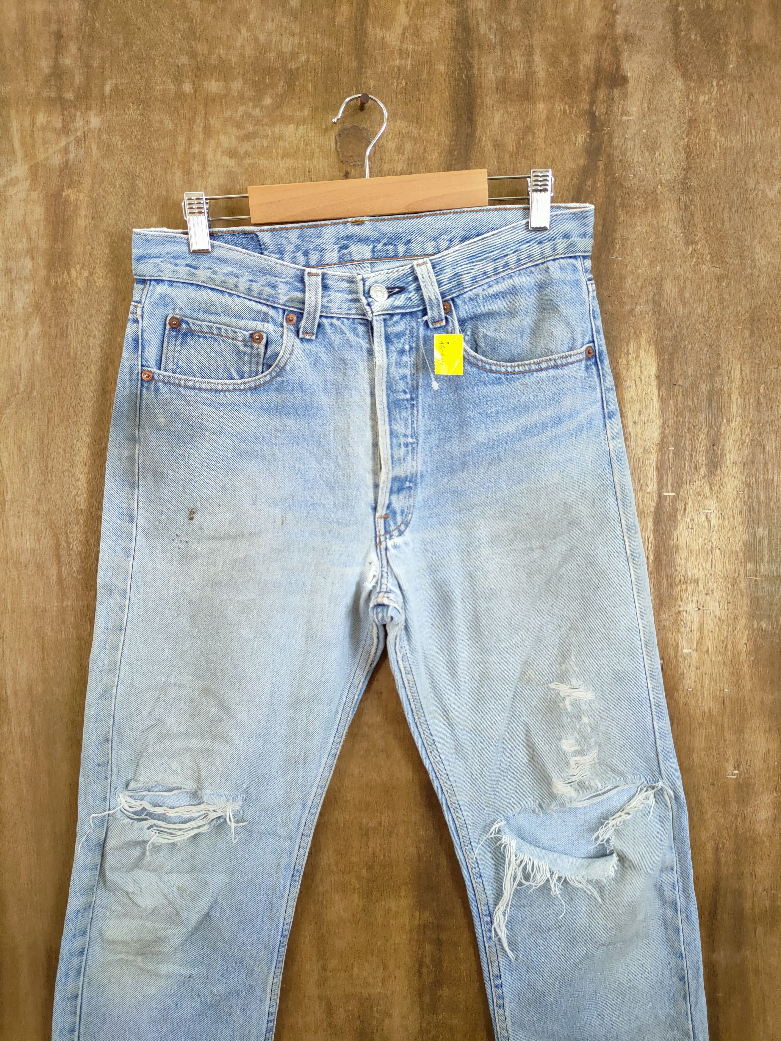 Levi's Levis distressed vintage faded denim pants #46-693 Size US 30 / EU 46 - 4 Thumbnail