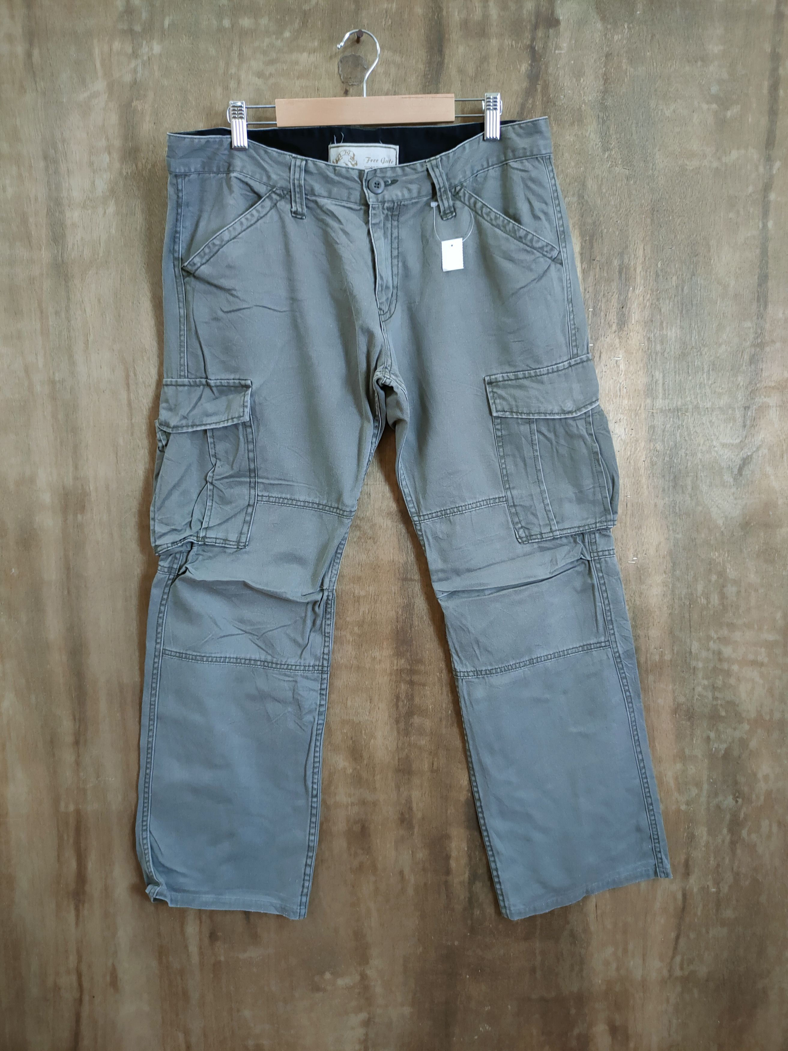 image of Workers Free Gate Japan Streetwear Multi Pocket Cargo Pants 46-366 in Grey, Men's (Size 32)
