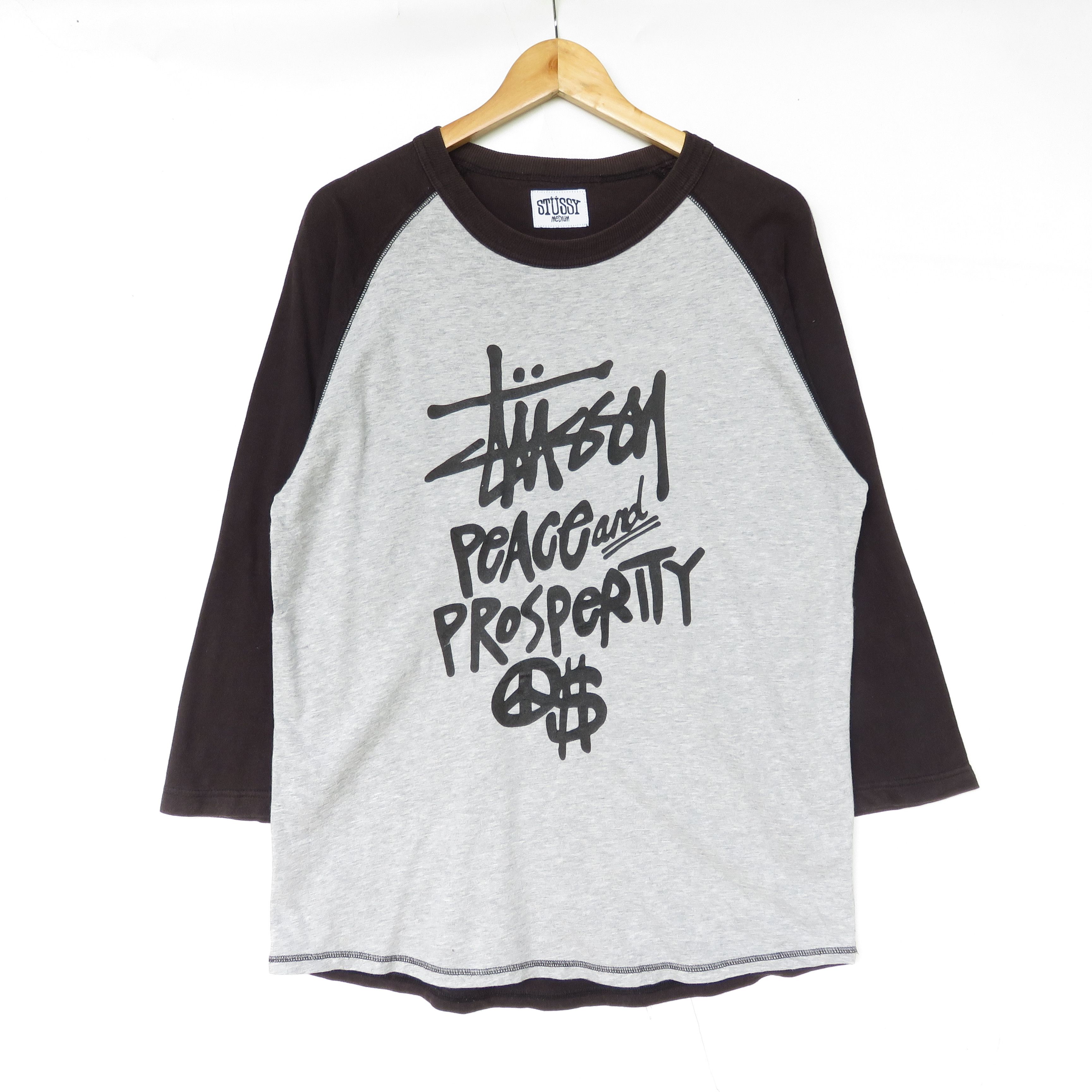 ★【Stussy】★Stussy Peace & Prosperity T-Shirt★Black★ Stussy Peace & Prosperity Tee T-shirts Print Black Size M