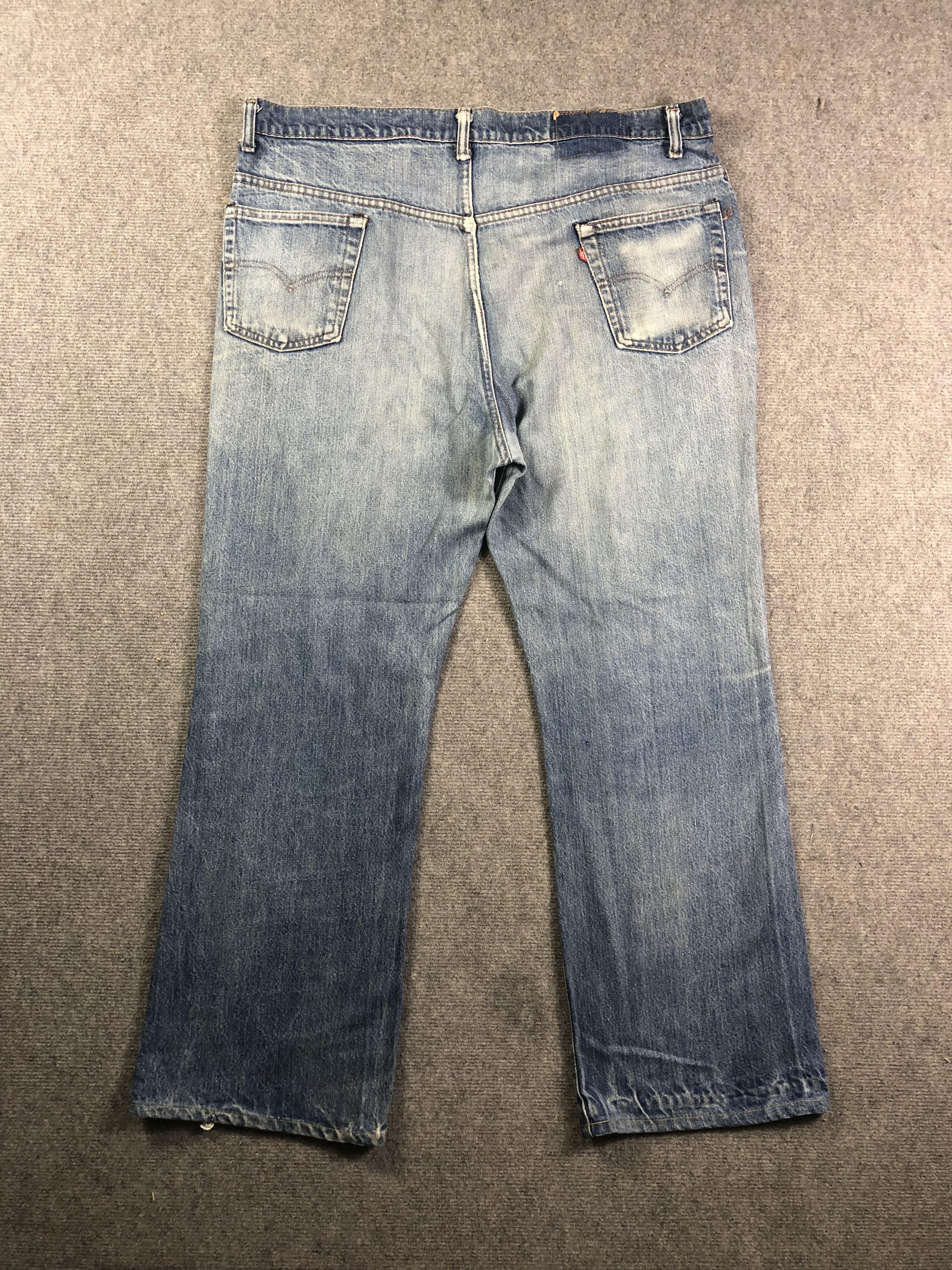 Levi's Wash Blue Vintage Levis 517 Flare Talon Zip Jeans 42x29.5 Size US 42 / EU 58 - 15 Thumbnail