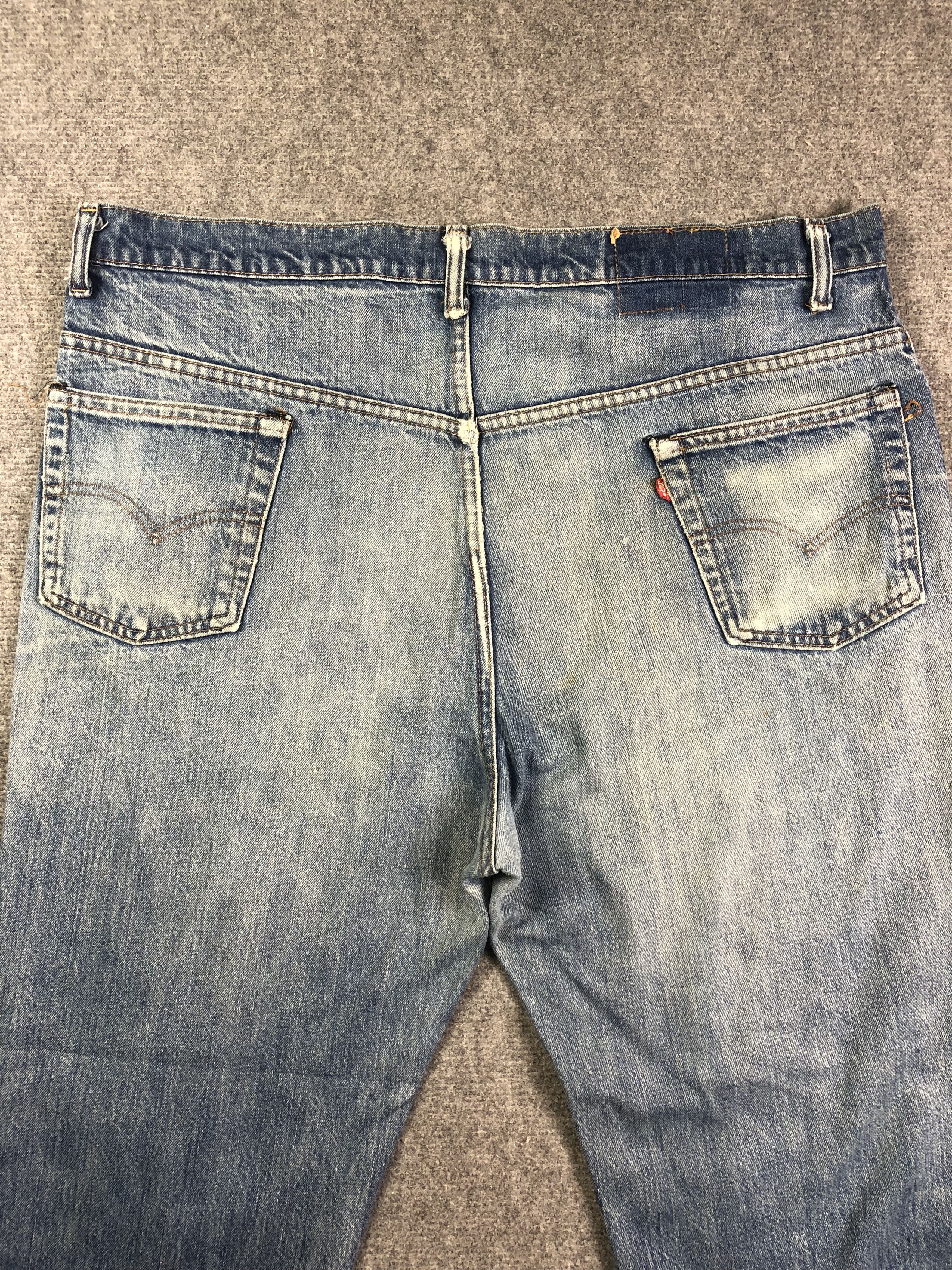 Levi's Wash Blue Vintage Levis 517 Flare Talon Zip Jeans 42x29.5 Size US 42 / EU 58 - 13 Thumbnail