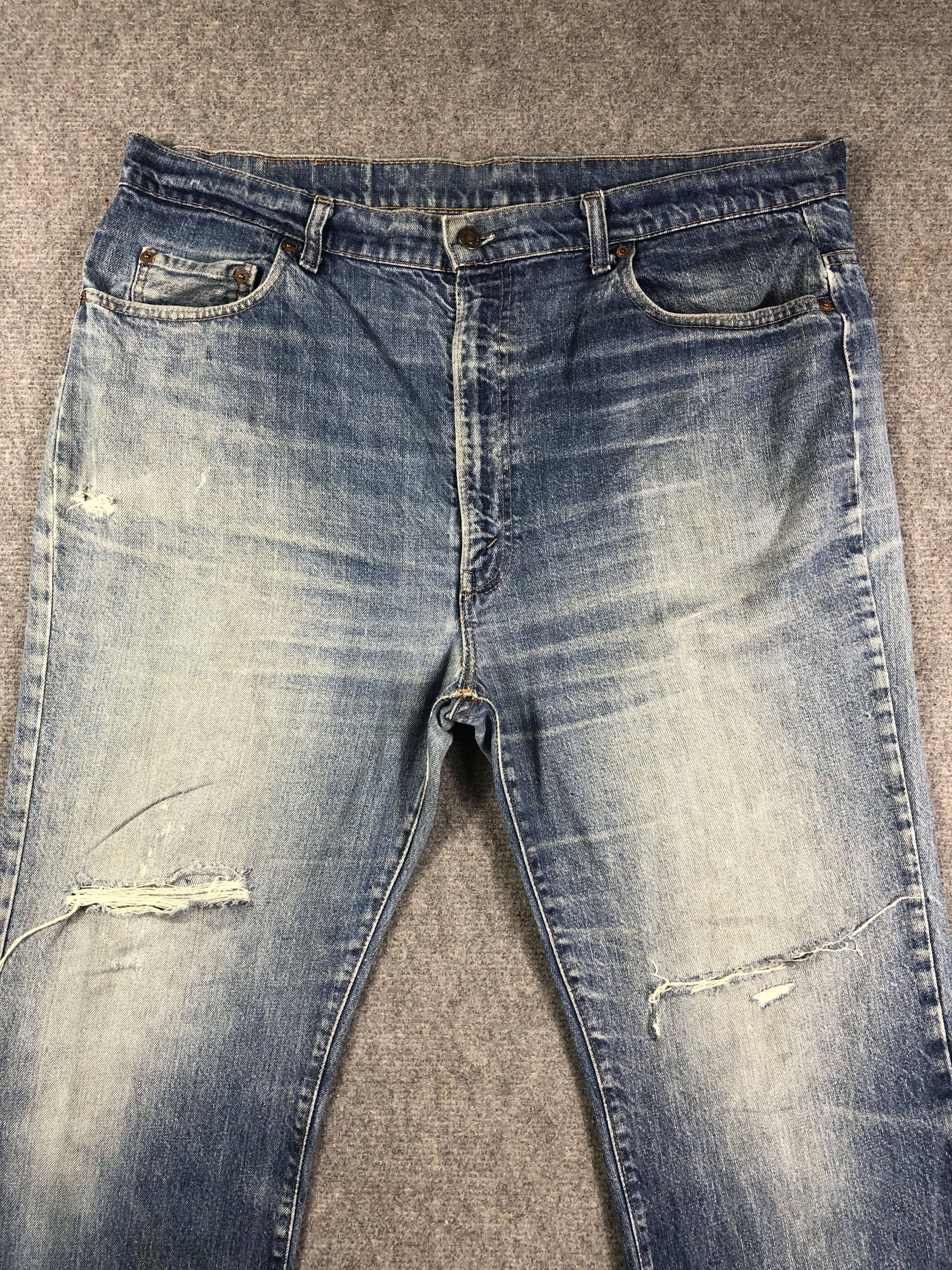 Levi's Wash Blue Vintage Levis 517 Flare Talon Zip Jeans 42x29.5 Size US 42 / EU 58 - 2 Thumbnail
