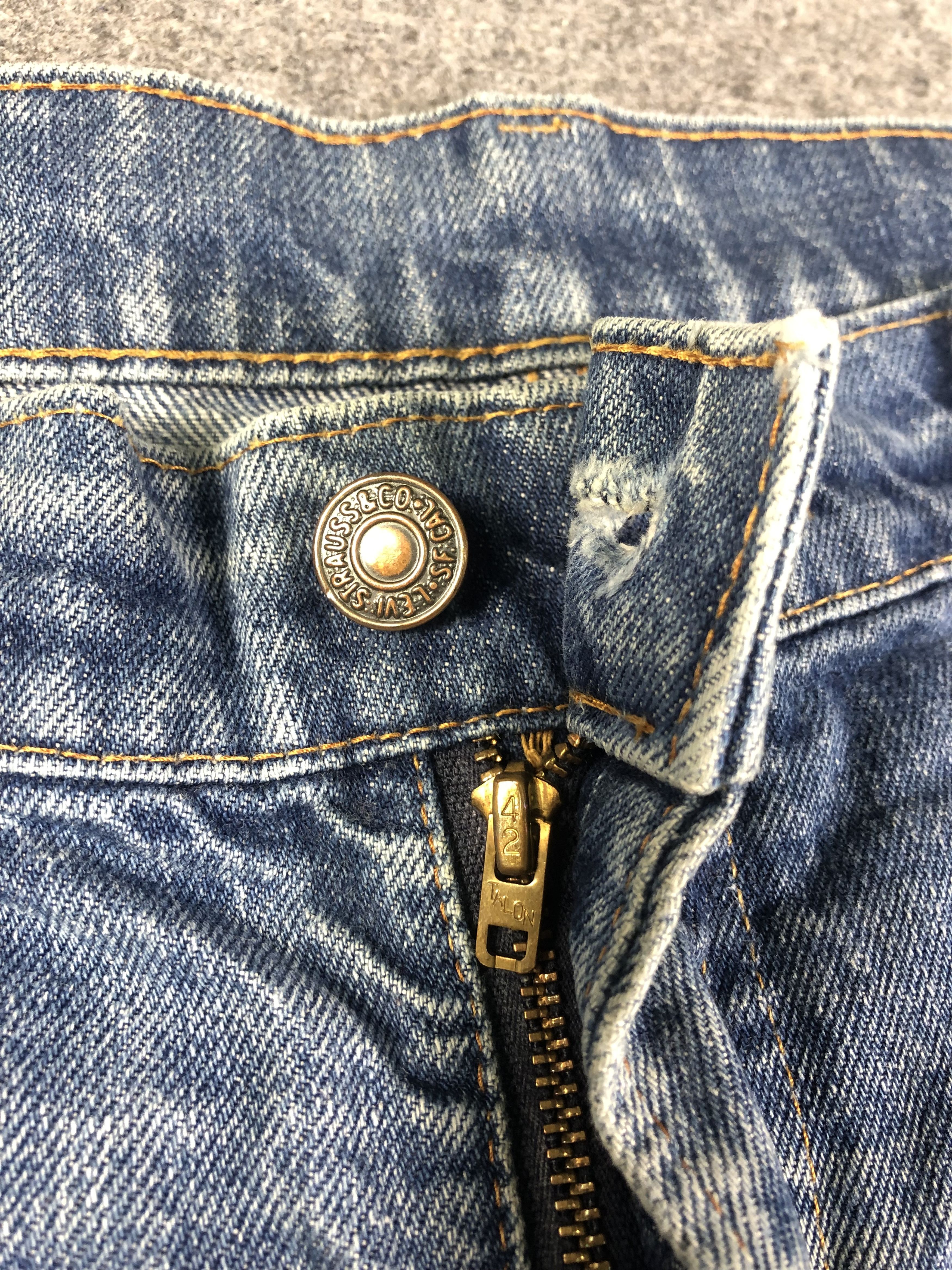Levi's Wash Blue Vintage Levis 517 Flare Talon Zip Jeans 42x29.5 Size US 42 / EU 58 - 3 Thumbnail