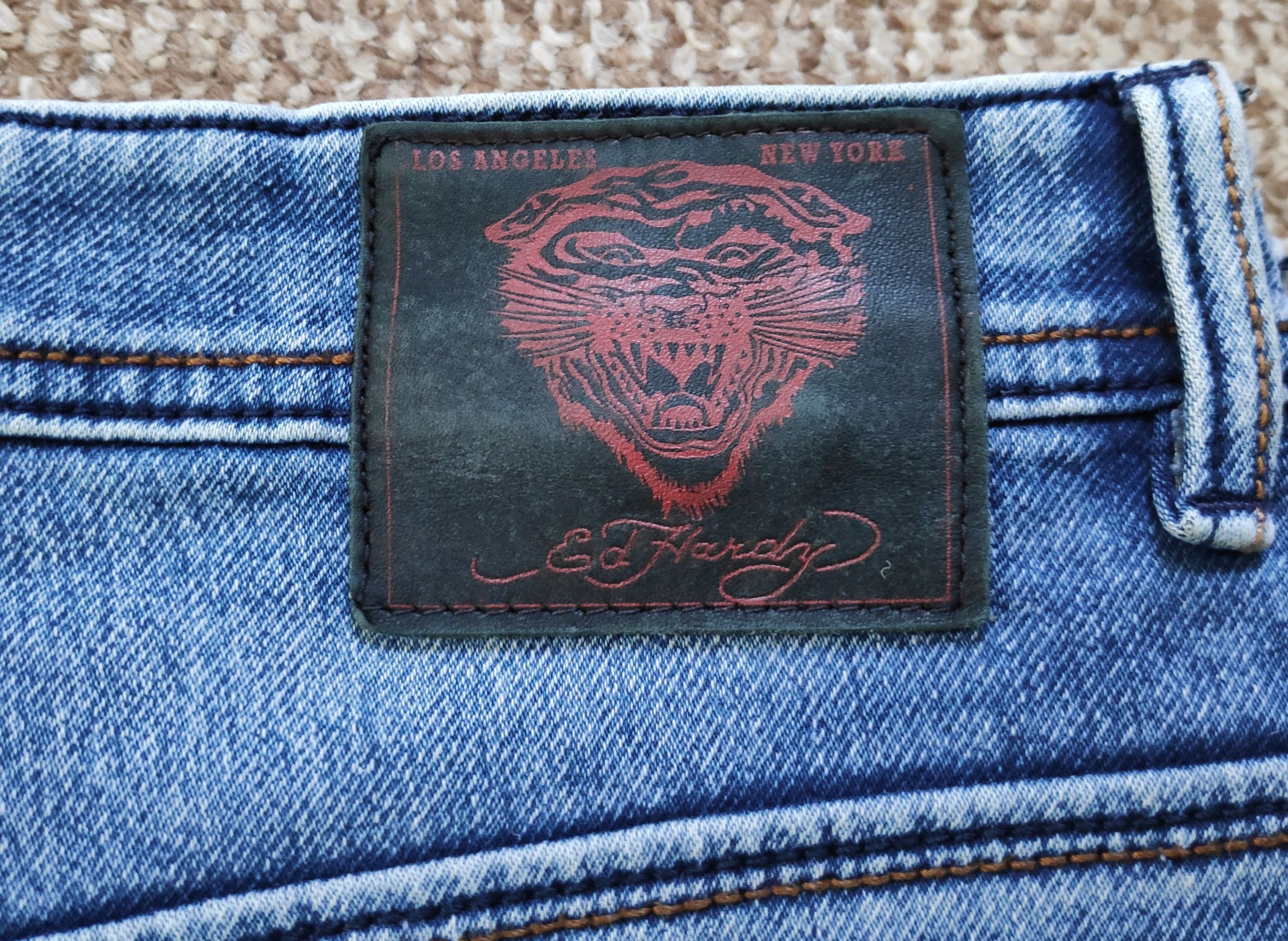 Ed Hardy Ed Hardy Stretch Slim Skinny Denim Jeans Sweatpants Size US 38 / EU 54 - 6 Thumbnail