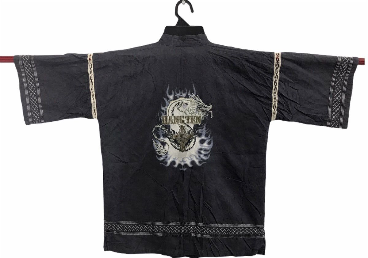 image of Kimono Noragi Jinbei Japanese Skull H817 Hang Ten in Indigo, Men's (Size Medium)