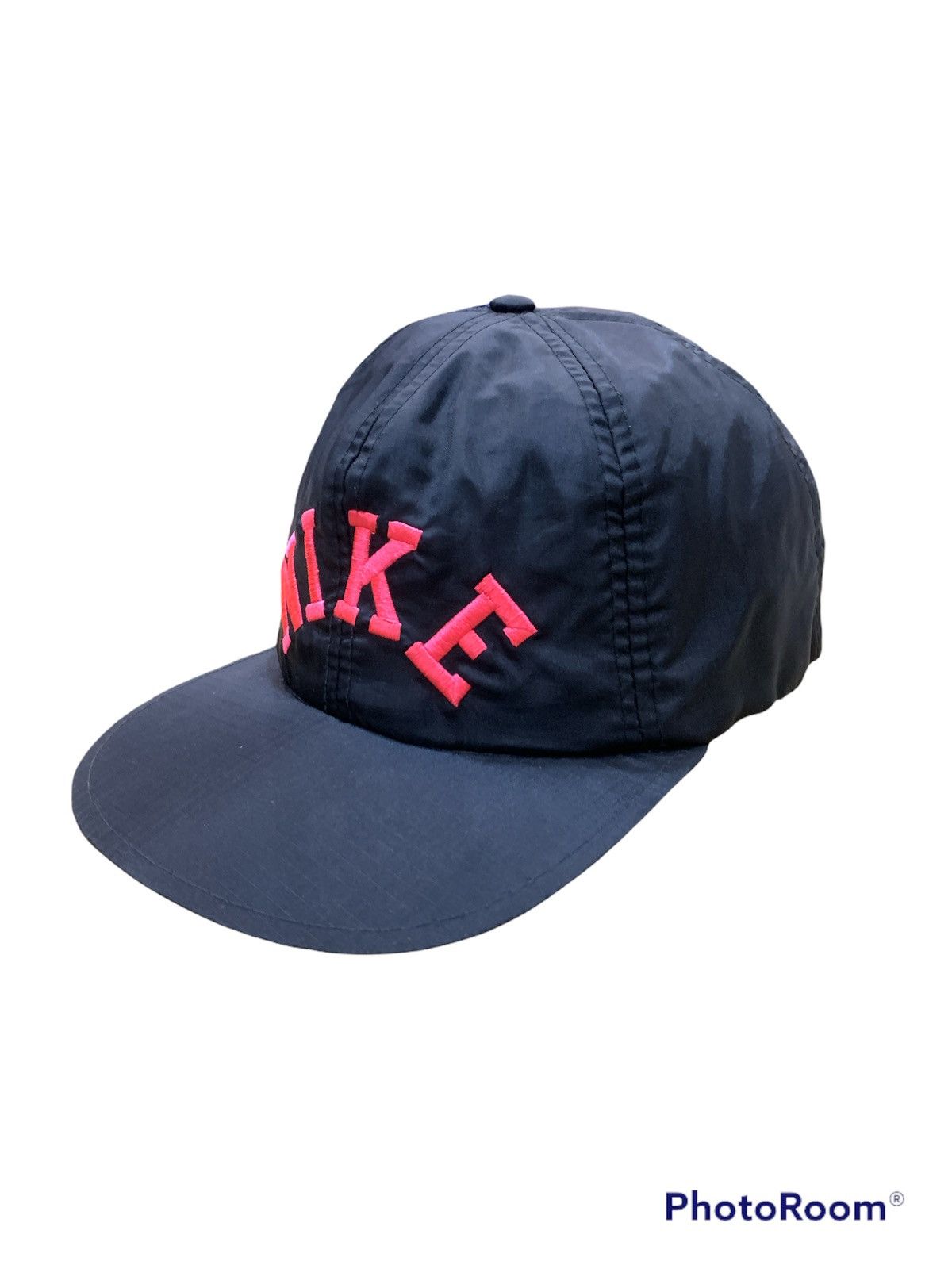 Nike × Vintage × Yupong VINTAGE 1980s NIKE SPELL OUT NYLON SNAP BUTTON CAP Size ONE SIZE - 2 Thumbnail