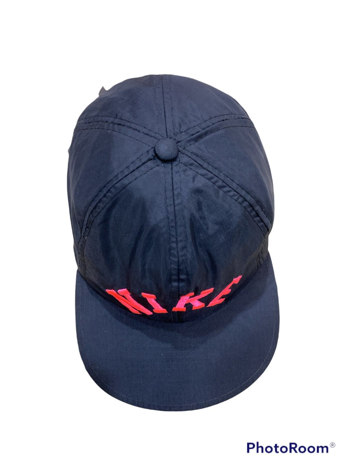 Nike × Vintage × Yupong VINTAGE 1980s NIKE SPELL OUT NYLON SNAP BUTTON CAP Size ONE SIZE - 5 Thumbnail