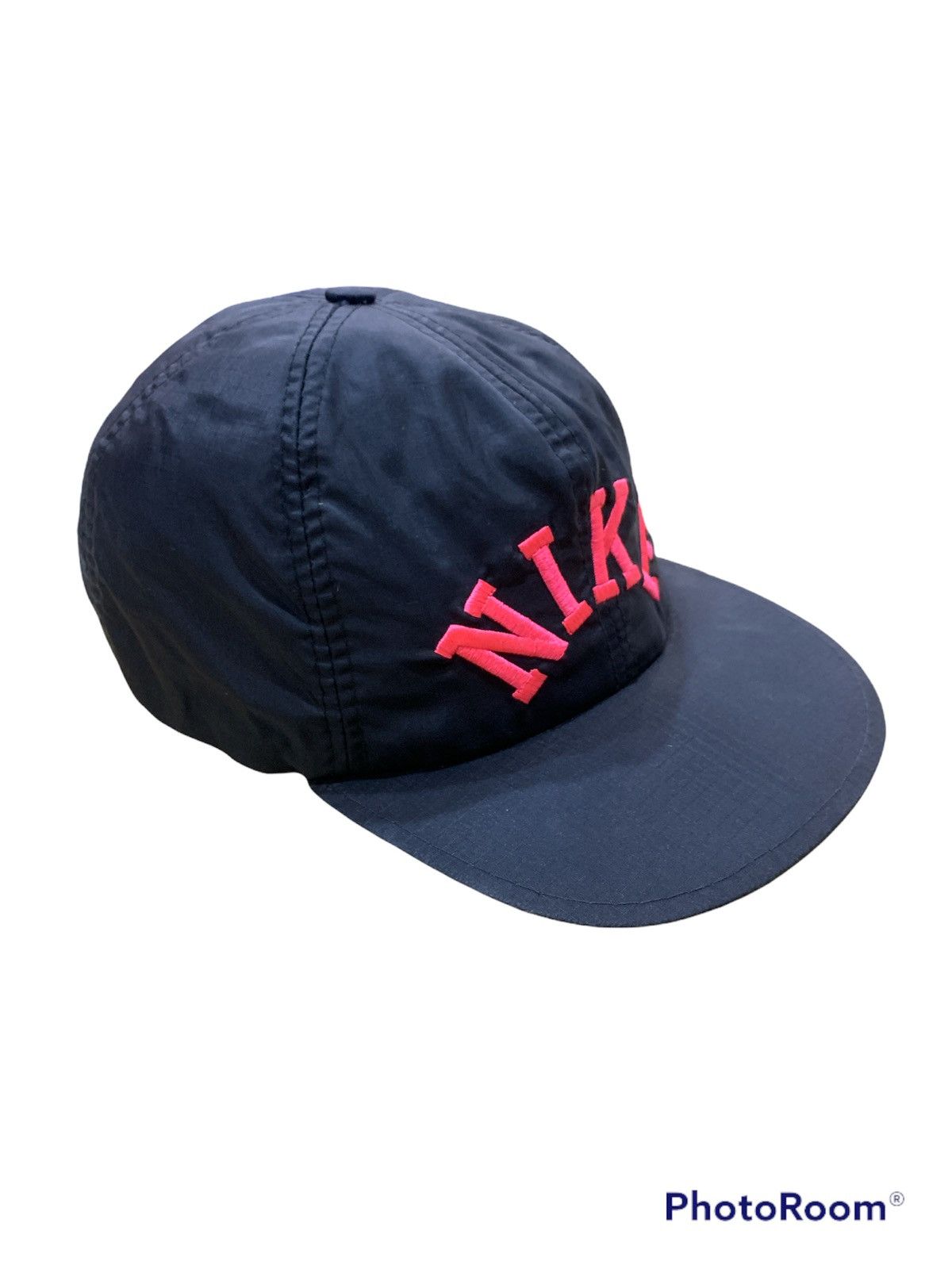 Nike × Vintage × Yupong VINTAGE 1980s NIKE SPELL OUT NYLON SNAP BUTTON CAP Size ONE SIZE - 3 Thumbnail
