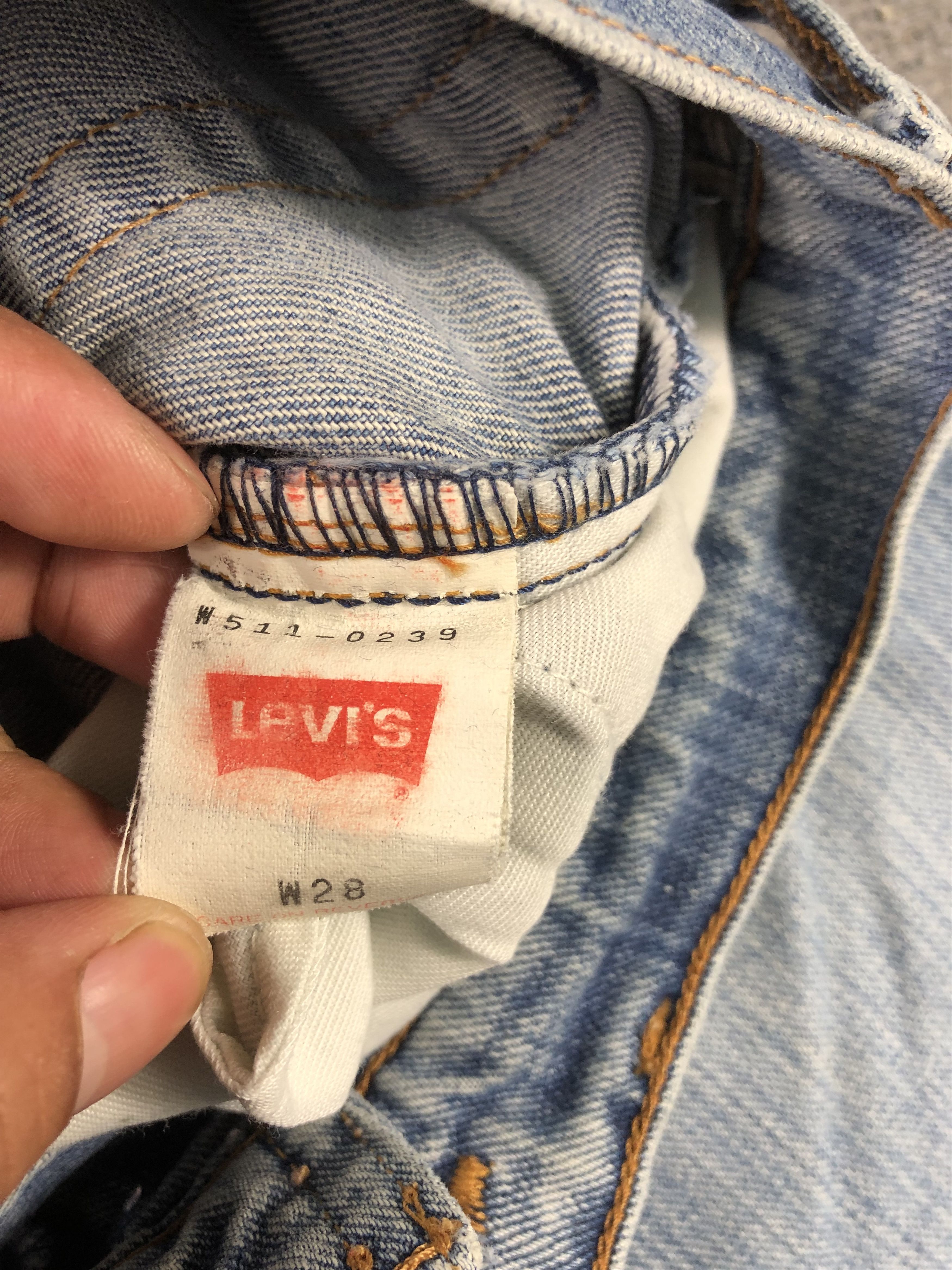 Levi's Faded Blue Levis 511 Denim Jeans 26x29 Size US 26 / EU 42 - 4 Thumbnail