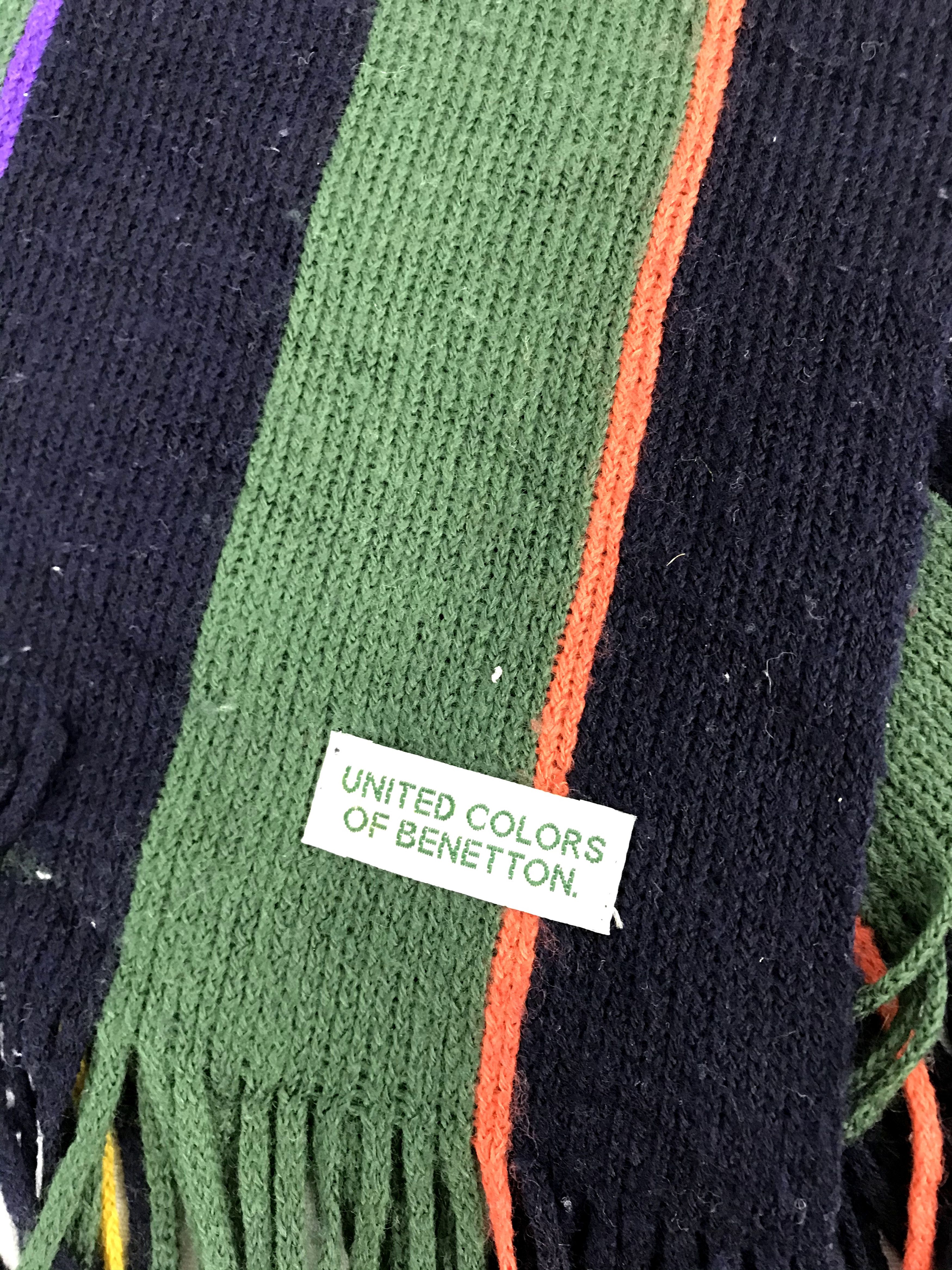 United Colors Of Benetton United Colors of Benetton Ucb Multi Colour Striped Wool Size ONE SIZE - 3 Thumbnail