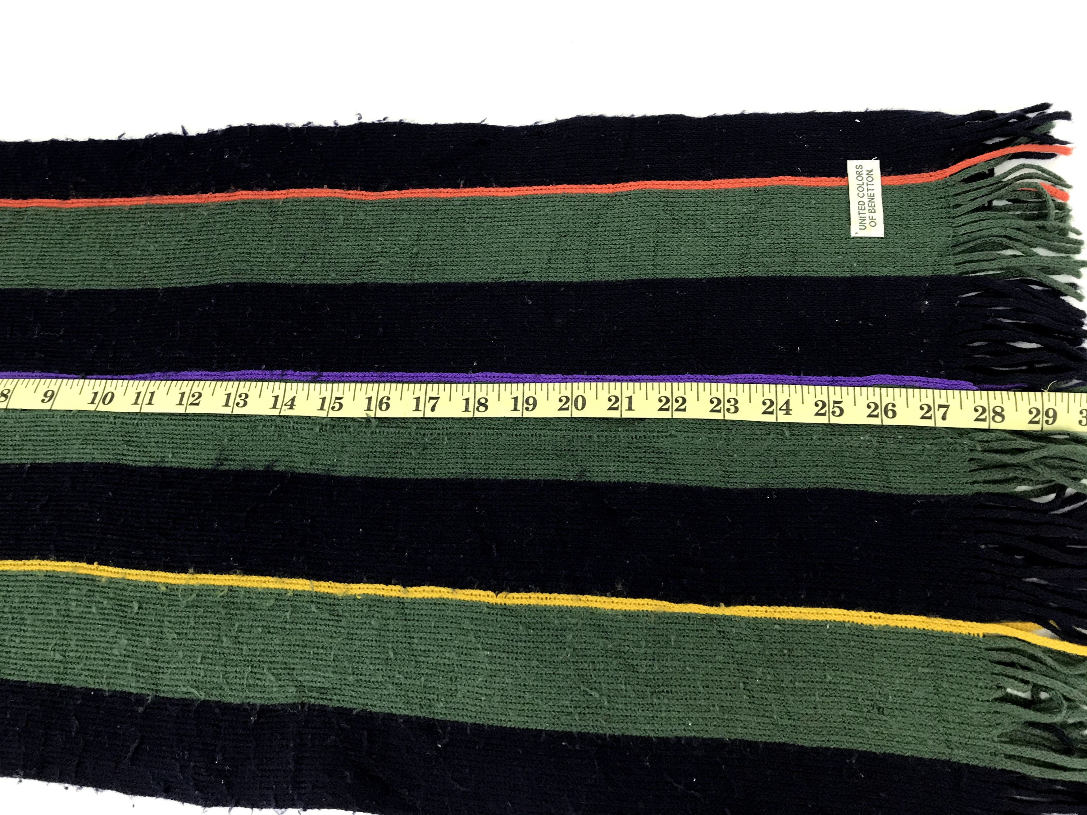 United Colors Of Benetton United Colors of Benetton Ucb Multi Colour Striped Wool Size ONE SIZE - 4 Thumbnail
