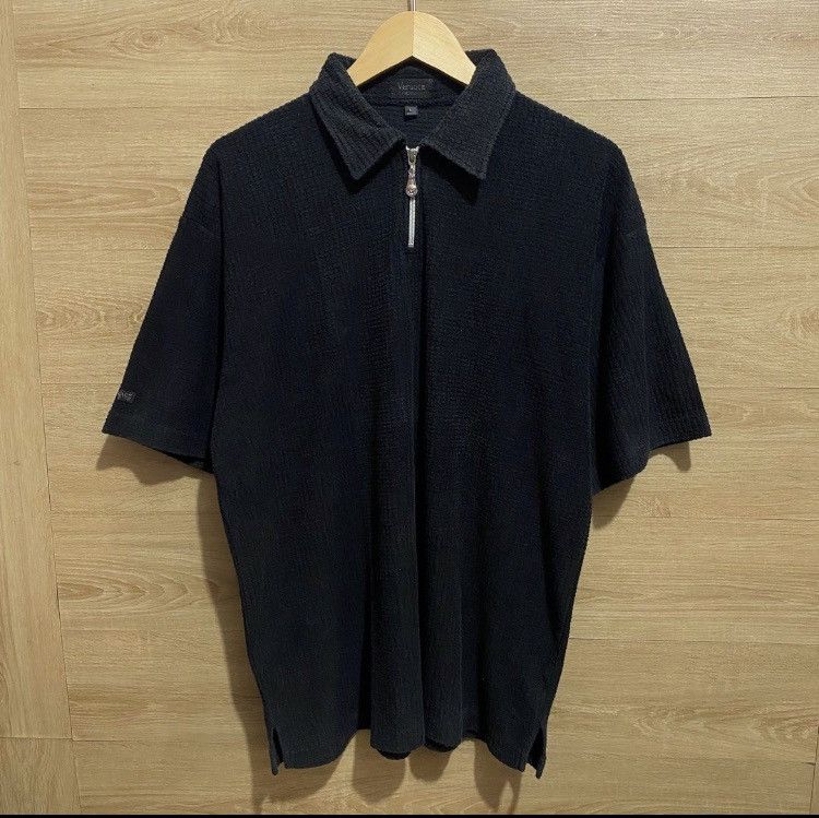 Versace × Versace Jeans Couture × Vintage Vintage Versace Jeans Couture Halfzip Polo Shirts Size US L / EU 52-54 / 3 - 3 Thumbnail