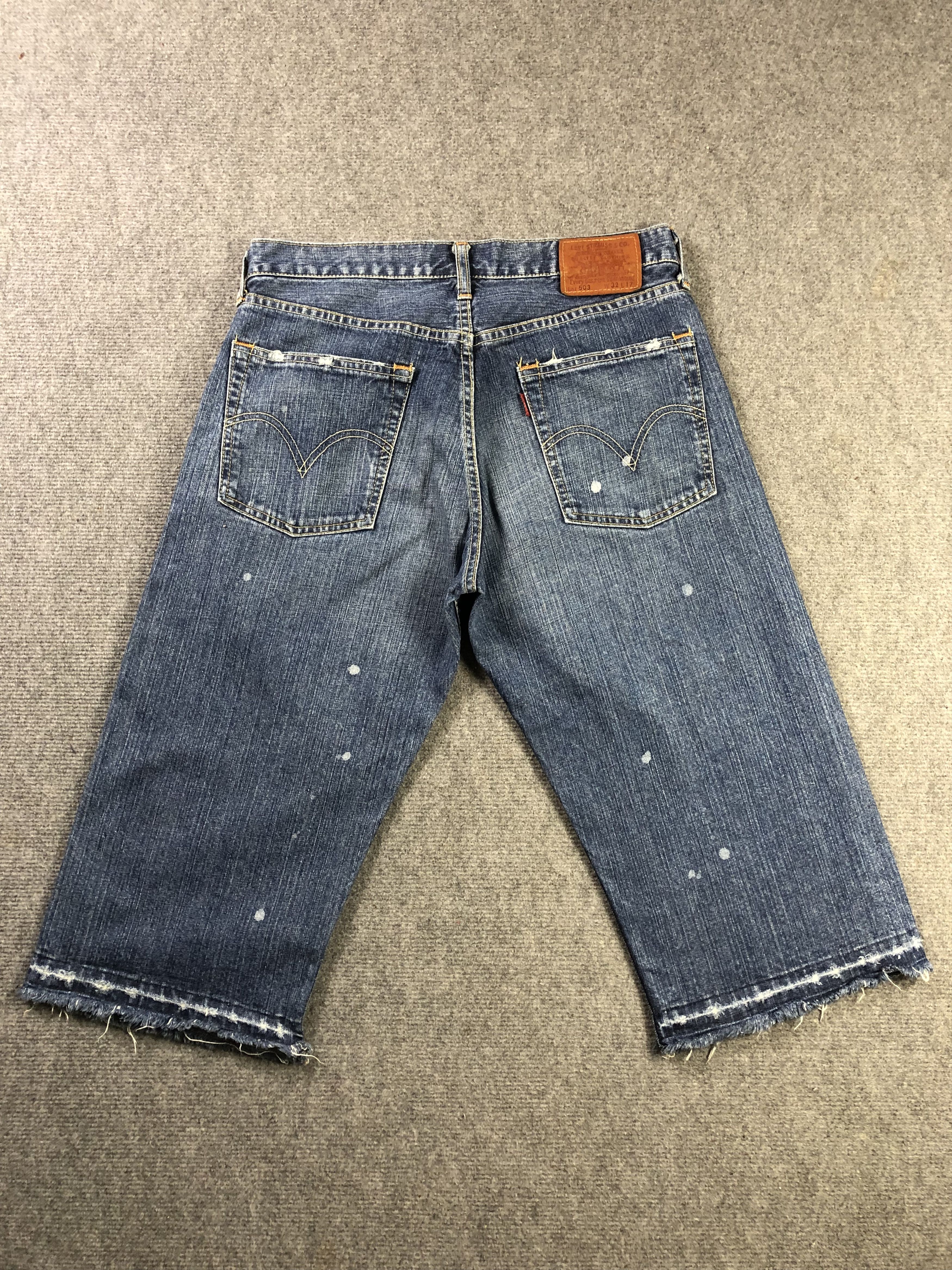 Levi's Faded Blue Levis 503 Short Jeans 34x18 Size US 34 / EU 50 - 13 Thumbnail