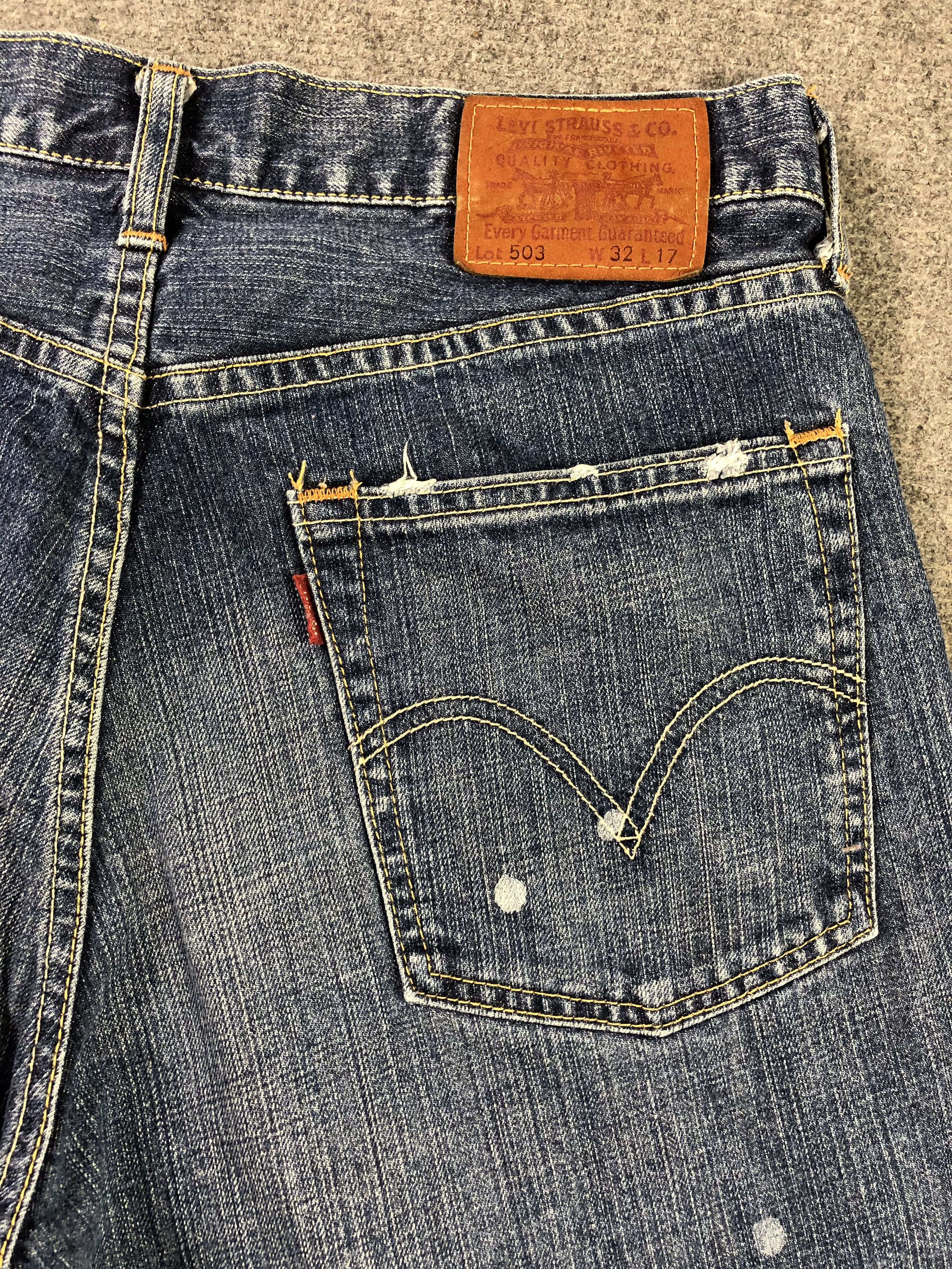 Levi's Faded Blue Levis 503 Short Jeans 34x18 Size US 34 / EU 50 - 11 Thumbnail