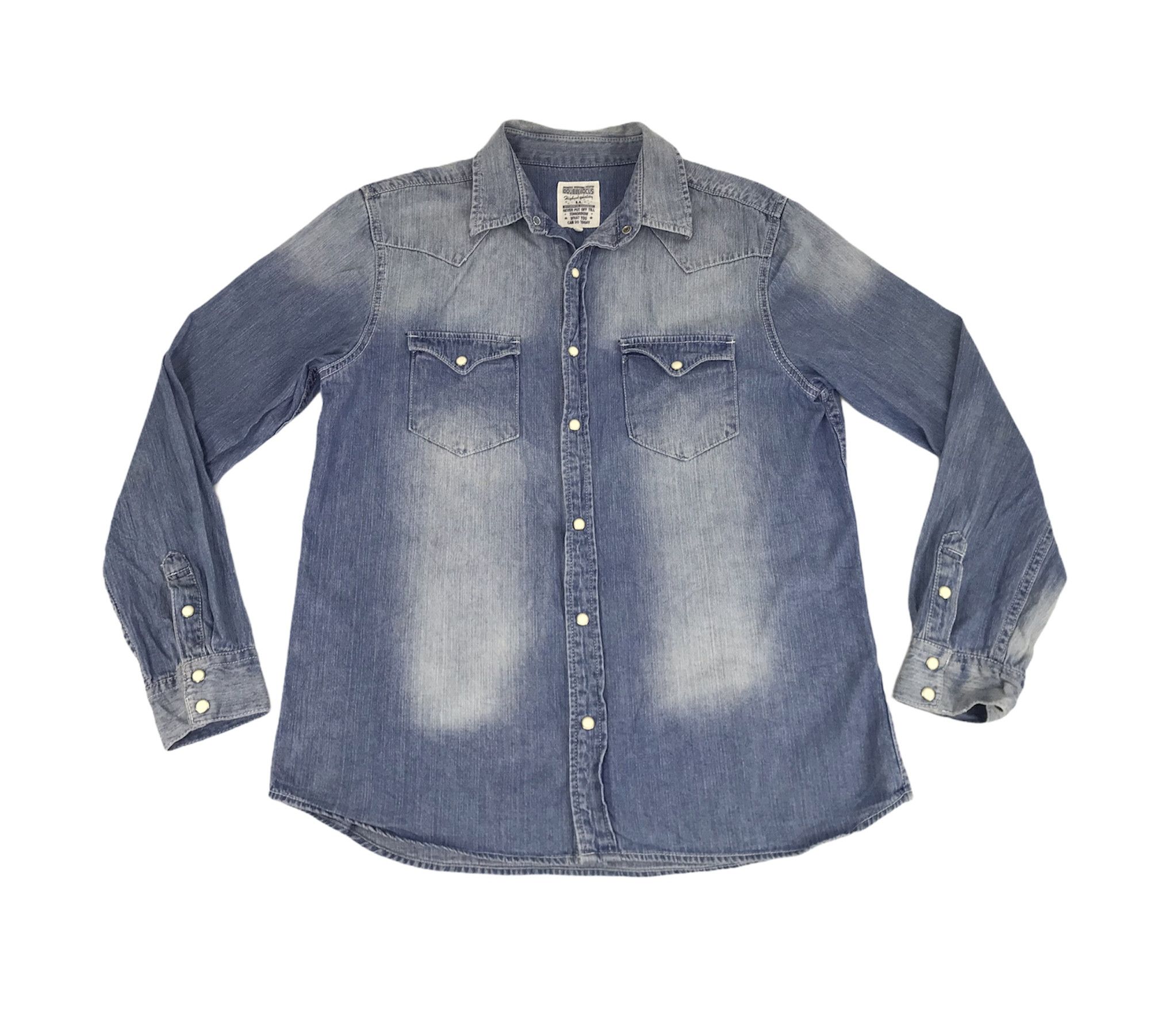 Other Vintage Style Double Focus Brand Western Denim Jeans Size US L / EU 52-54 / 3 - 1 Thumbnail