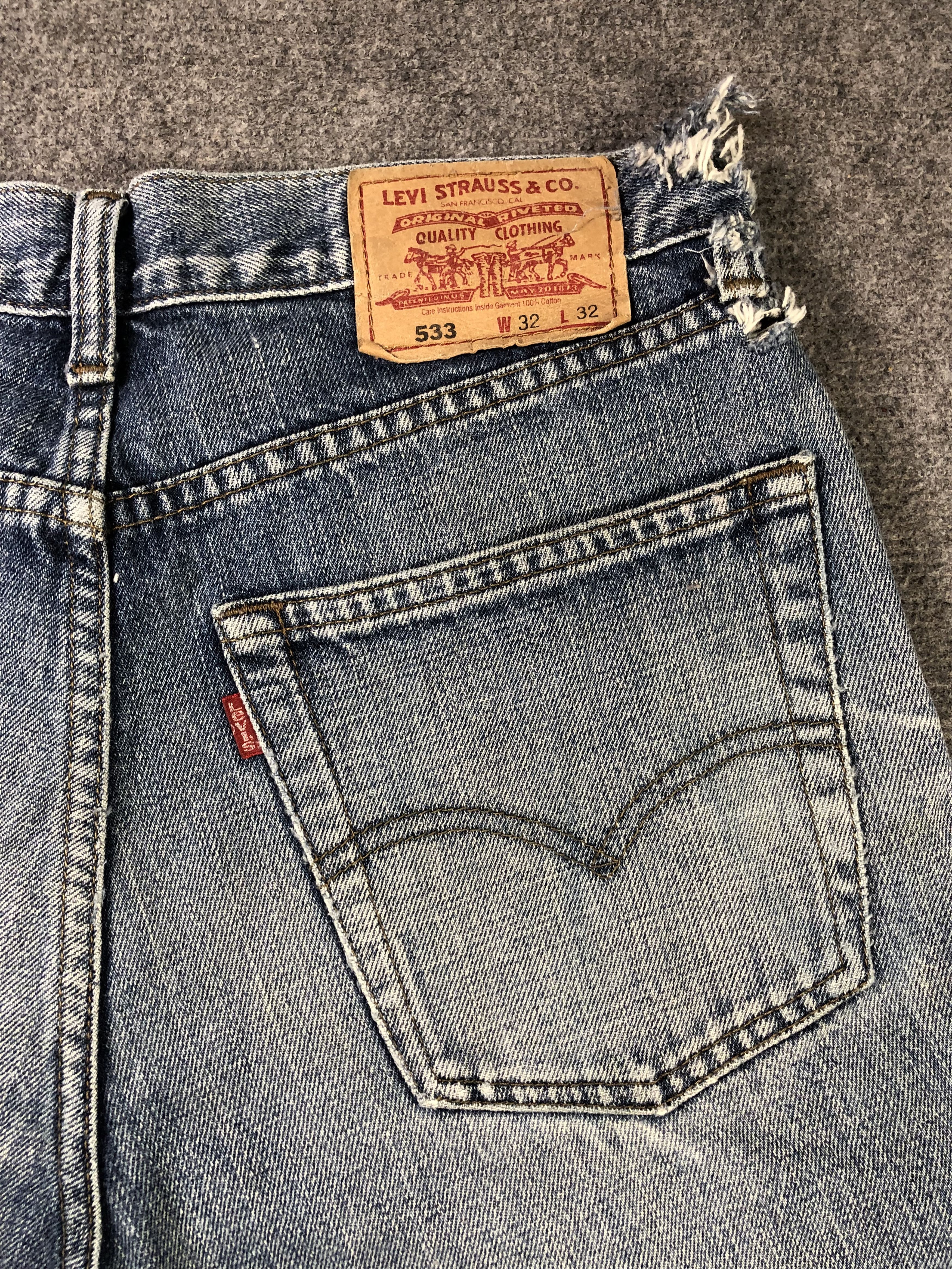 Levi's Levis 533 Faded Blue Denim Jeans 31x30 Size US 31 - 11 Thumbnail