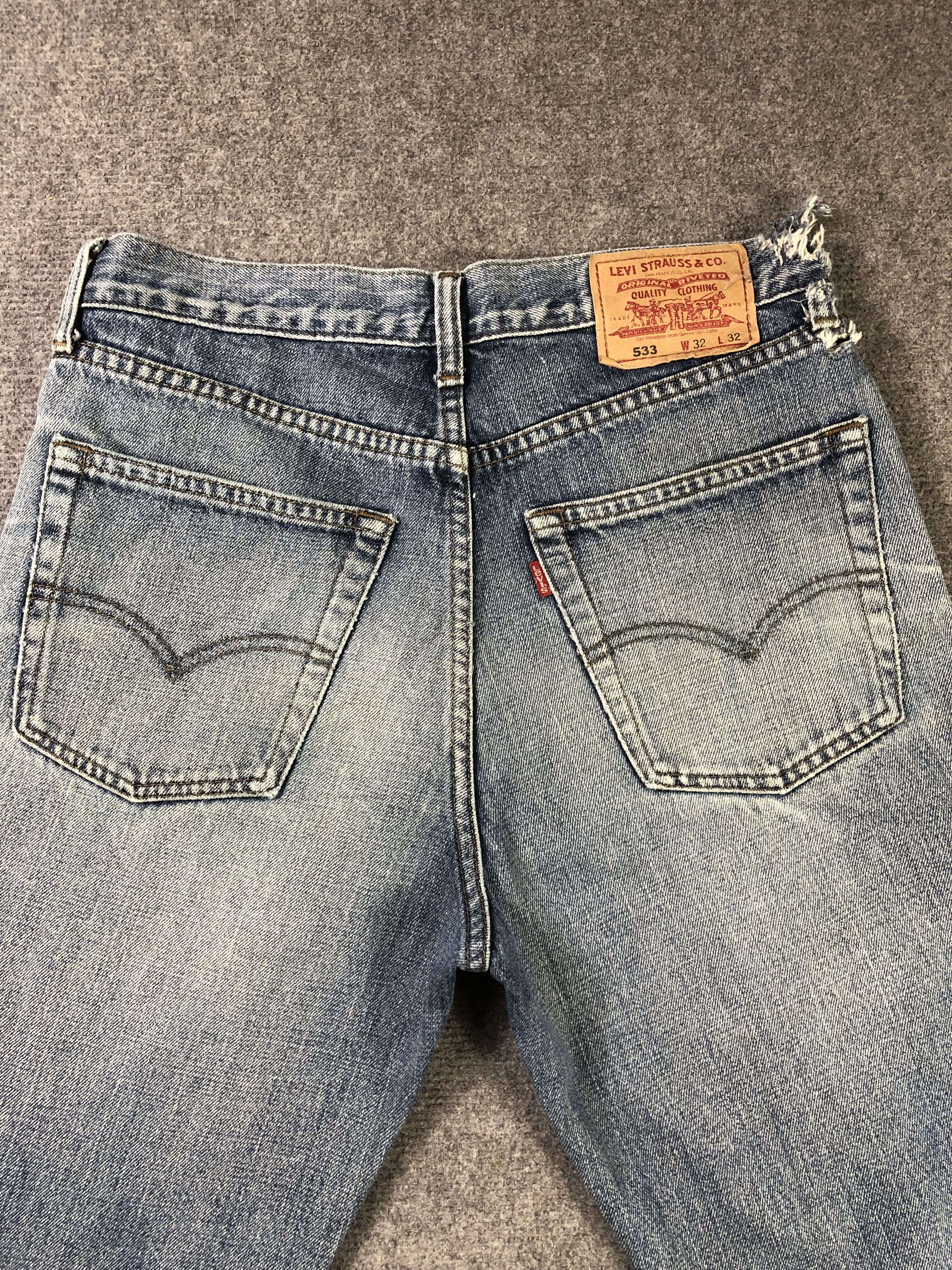 Levi's Levis 533 Faded Blue Denim Jeans 31x30 Size US 31 - 10 Thumbnail