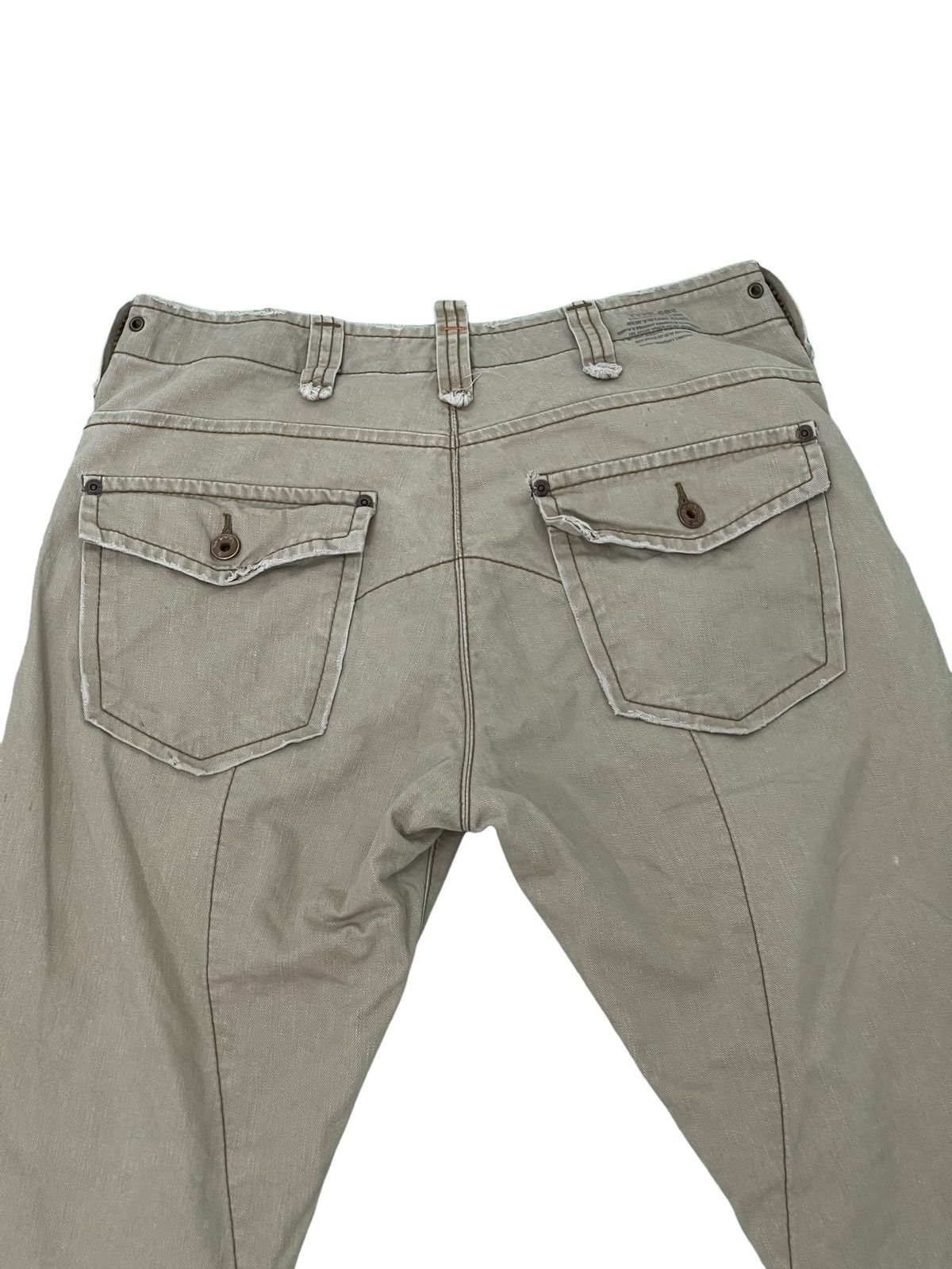 Japanese Brand Flare Jeans Edwin 505 Khaki Boot Cut 2🟦2 Size US 31 - 18 Thumbnail
