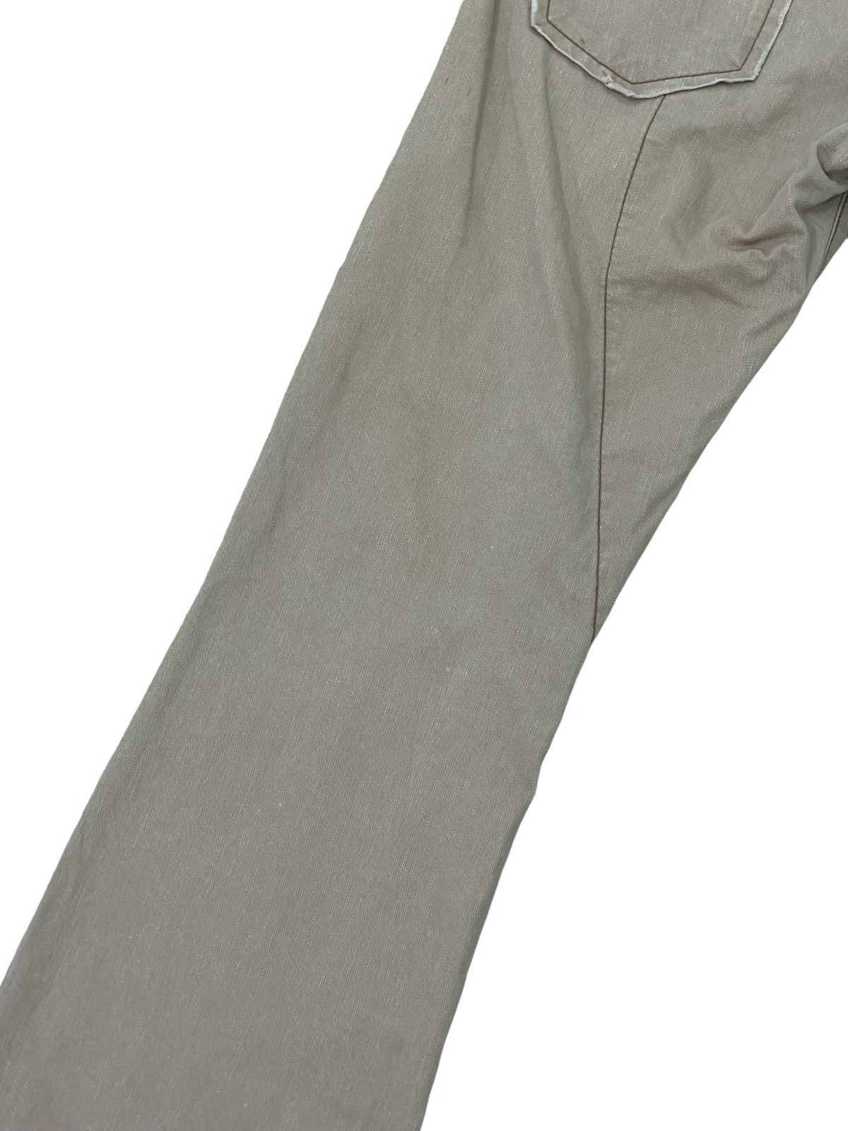 Japanese Brand Flare Jeans Edwin 505 Khaki Boot Cut 2🟦2 Size US 31 - 17 Thumbnail