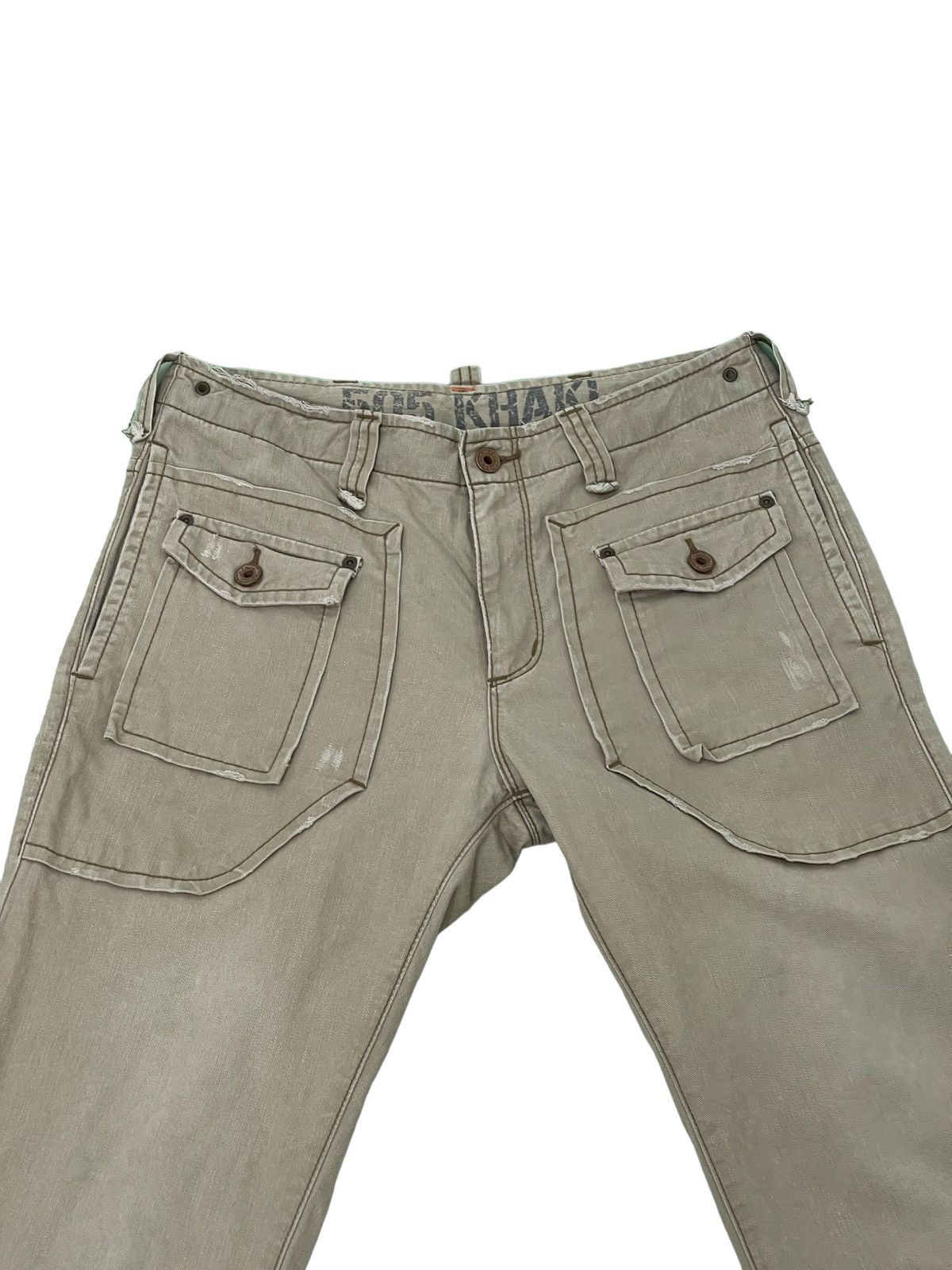 Japanese Brand Flare Jeans Edwin 505 Khaki Boot Cut 2🟦2 Size US 31 - 8 Thumbnail