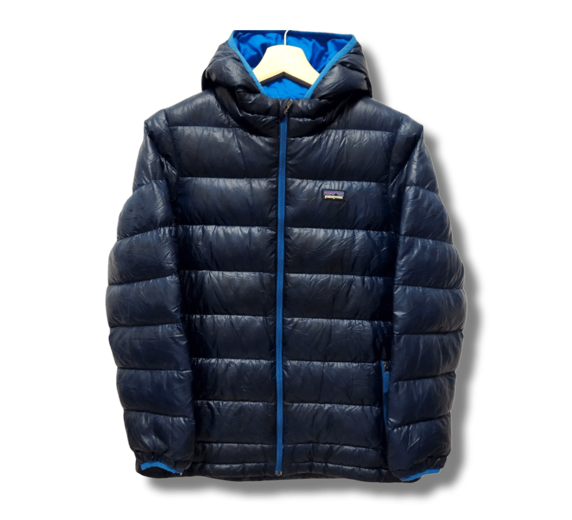 image of Best Offervintage Patagonia Down Jacket in Dark Blue, Men's (Size Small)