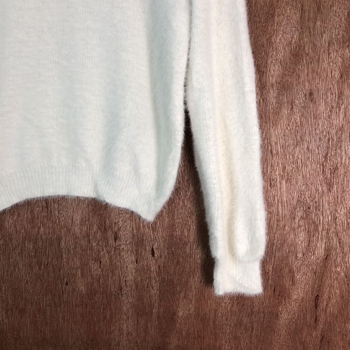 Homespun Knitwear RD White Shag Shaggy Fur Mohair Knitwear #6513 Size US XS / EU 42 / 0 - 5 Thumbnail