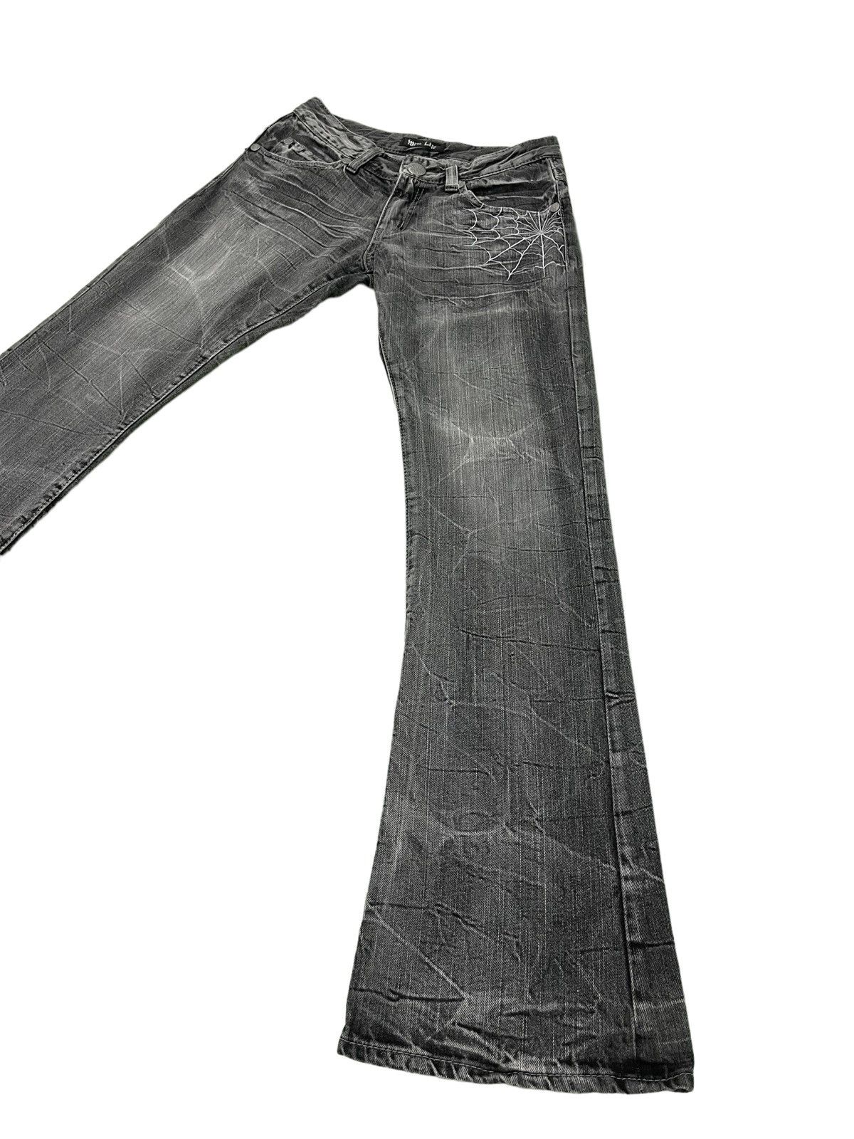 Japanese Brand Flare Jeans Wild Life Low Rise Denim Boot Cut 2🟦2 Size US 29 - 11 Thumbnail