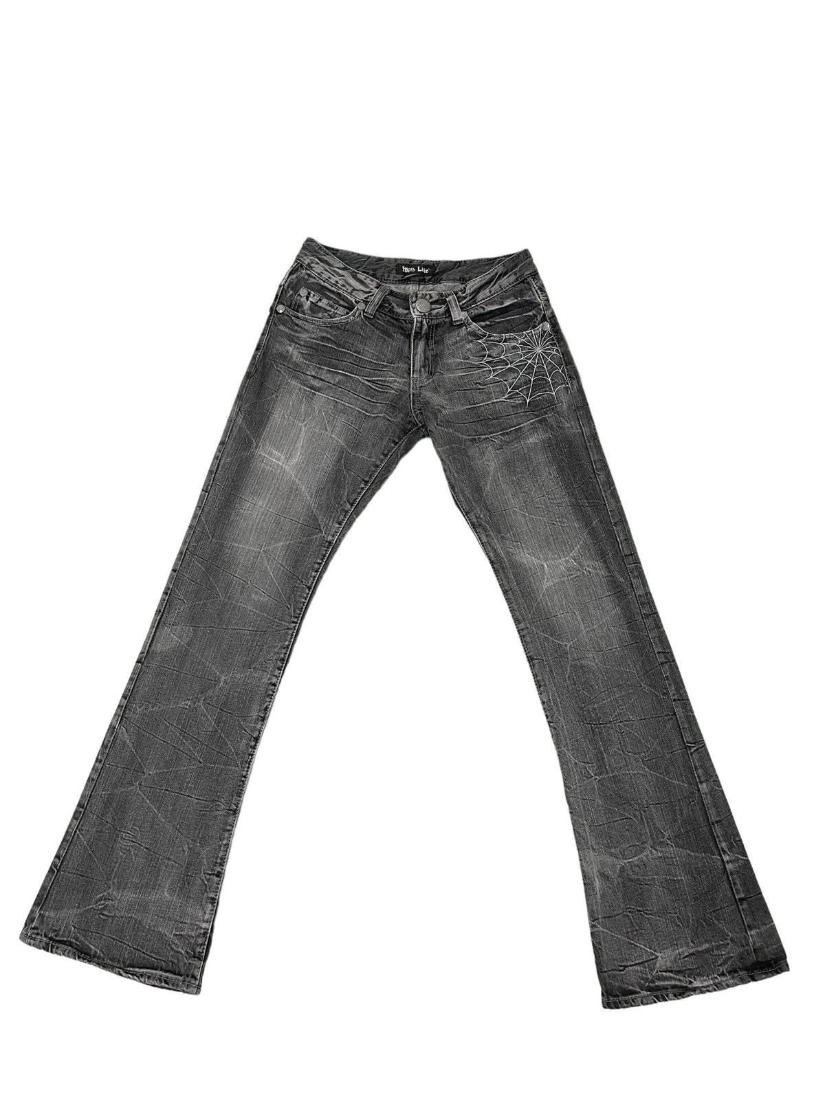 Japanese Brand Flare Jeans Wild Life Low Rise Denim Boot Cut 2🟦2 Size US 29 - 9 Thumbnail
