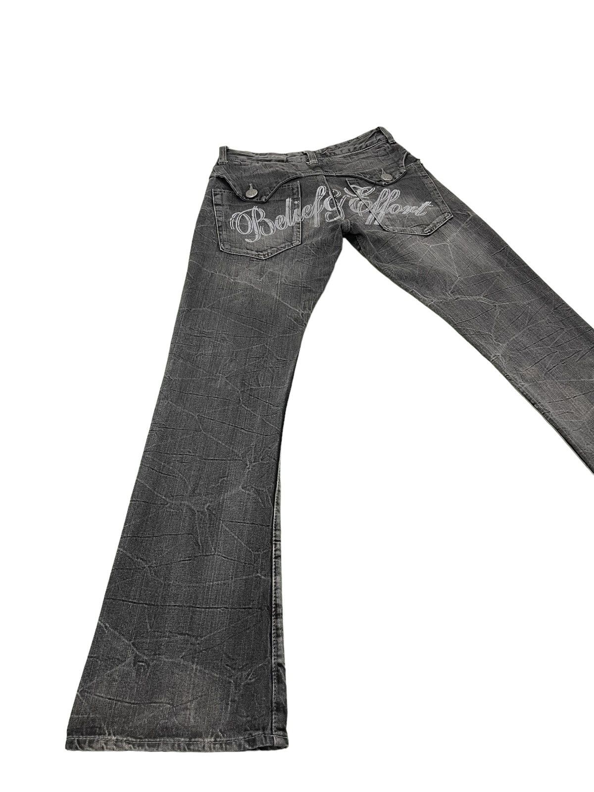 Japanese Brand Flare Jeans Wild Life Low Rise Denim Boot Cut 2🟦2 Size US 29 - 3 Thumbnail