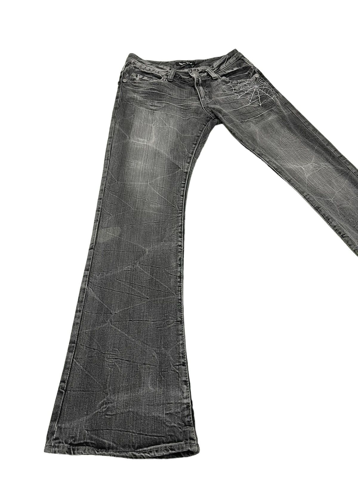 Japanese Brand Flare Jeans Wild Life Low Rise Denim Boot Cut 2🟦2 Size US 29 - 10 Thumbnail