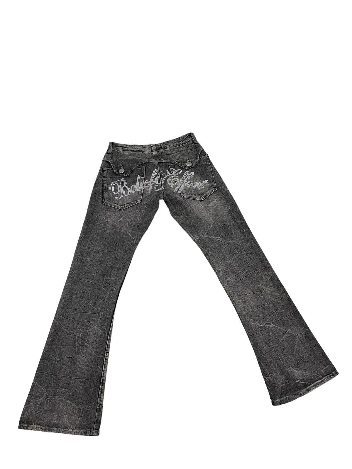 Japanese Brand Flare Jeans Wild Life Low Rise Denim Boot Cut 2🟦2 Size US 29 - 2 Thumbnail
