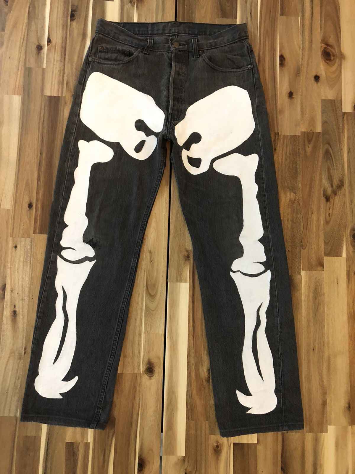 Levi's Levis 501 Custom Skeleton Jeans Denim Size US 33 - 1 Thumbnail