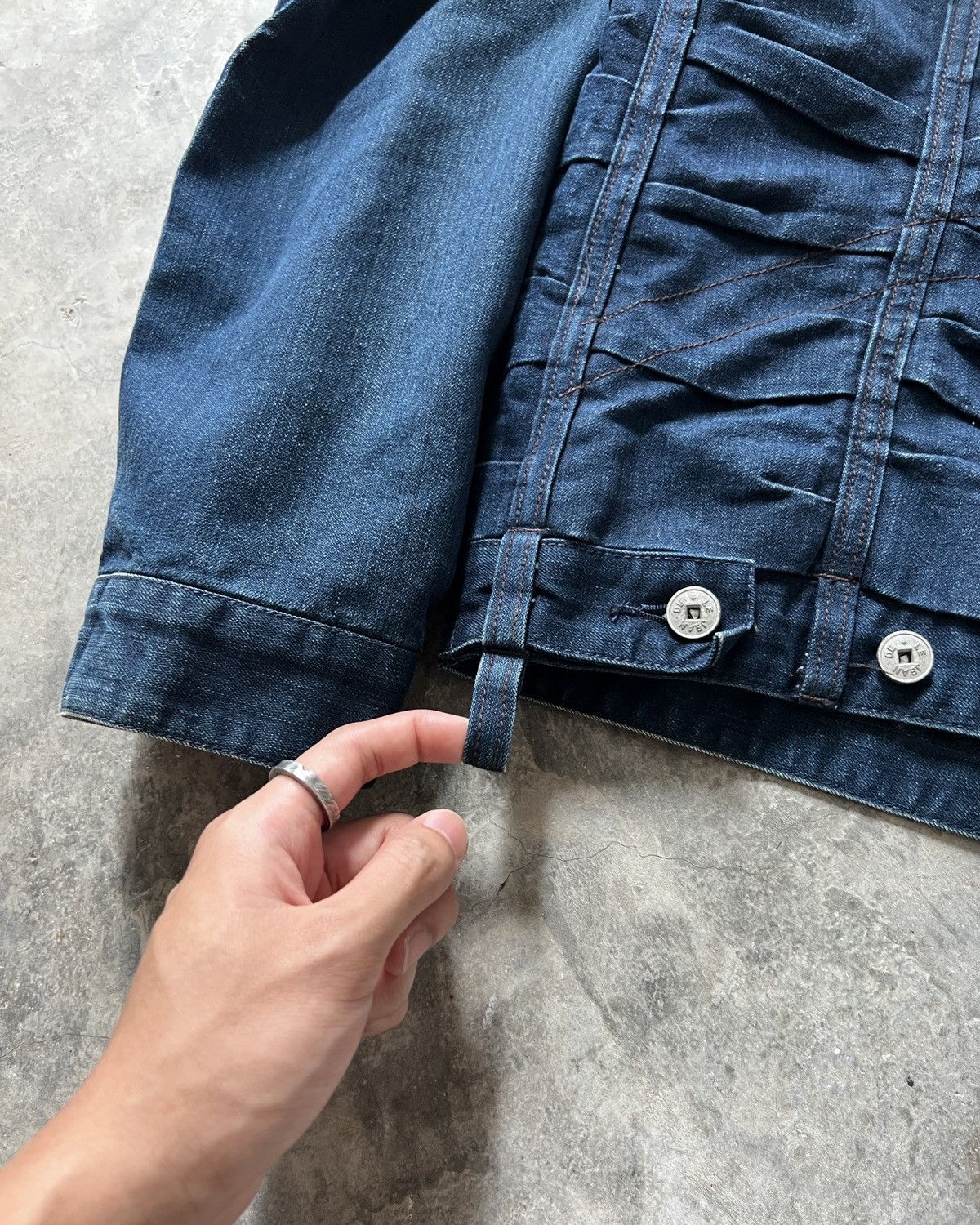 Marithe + Francois Girbaud 90s Marithé François Girbaud Archive Panelled Denim Jacket Size US L / EU 52-54 / 3 - 13 Thumbnail