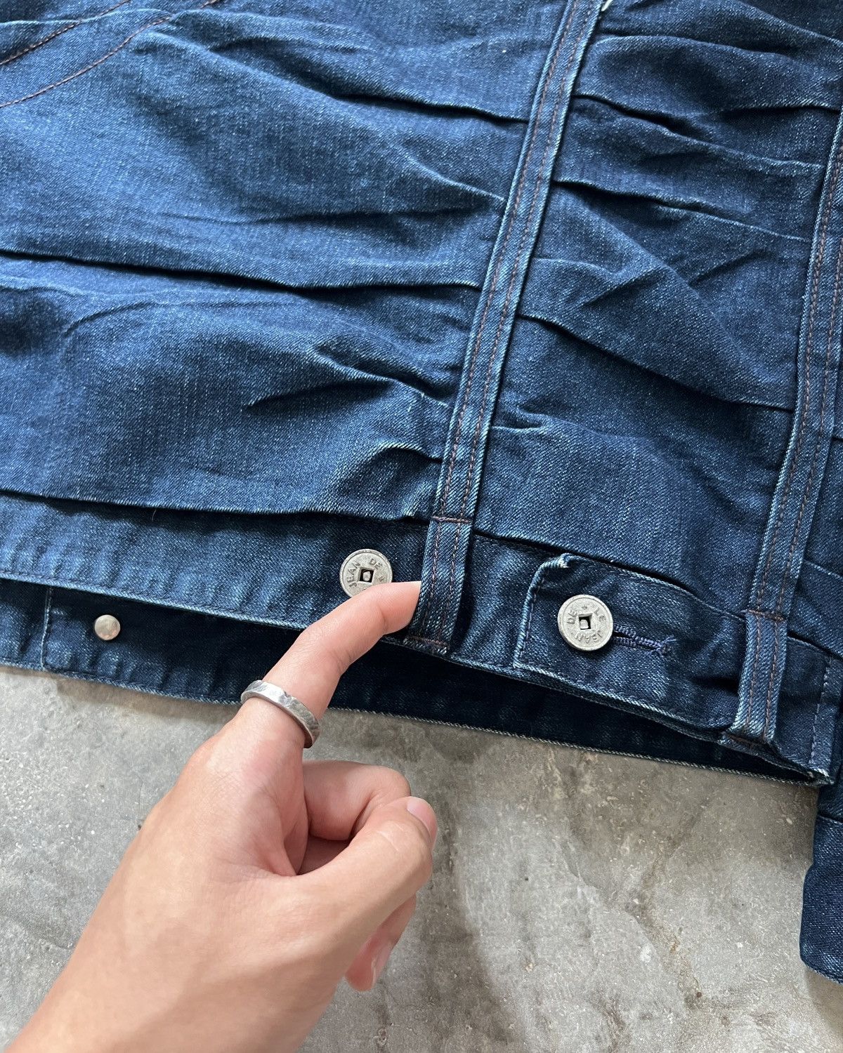 Marithe + Francois Girbaud 90s Marithé François Girbaud Archive Panelled Denim Jacket Size US L / EU 52-54 / 3 - 14 Thumbnail