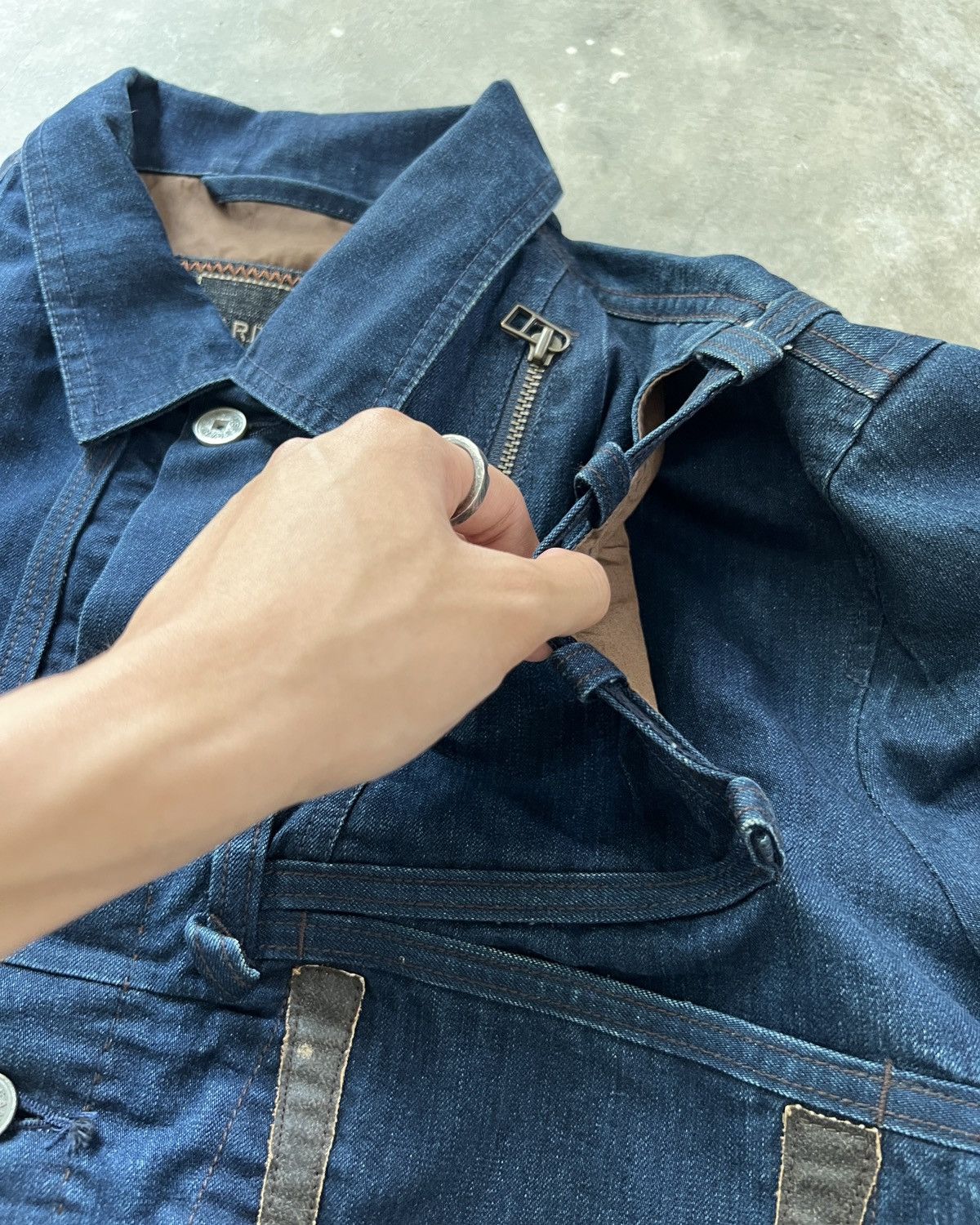 Marithe + Francois Girbaud 90s Marithé François Girbaud Archive Panelled Denim Jacket Size US L / EU 52-54 / 3 - 10 Thumbnail