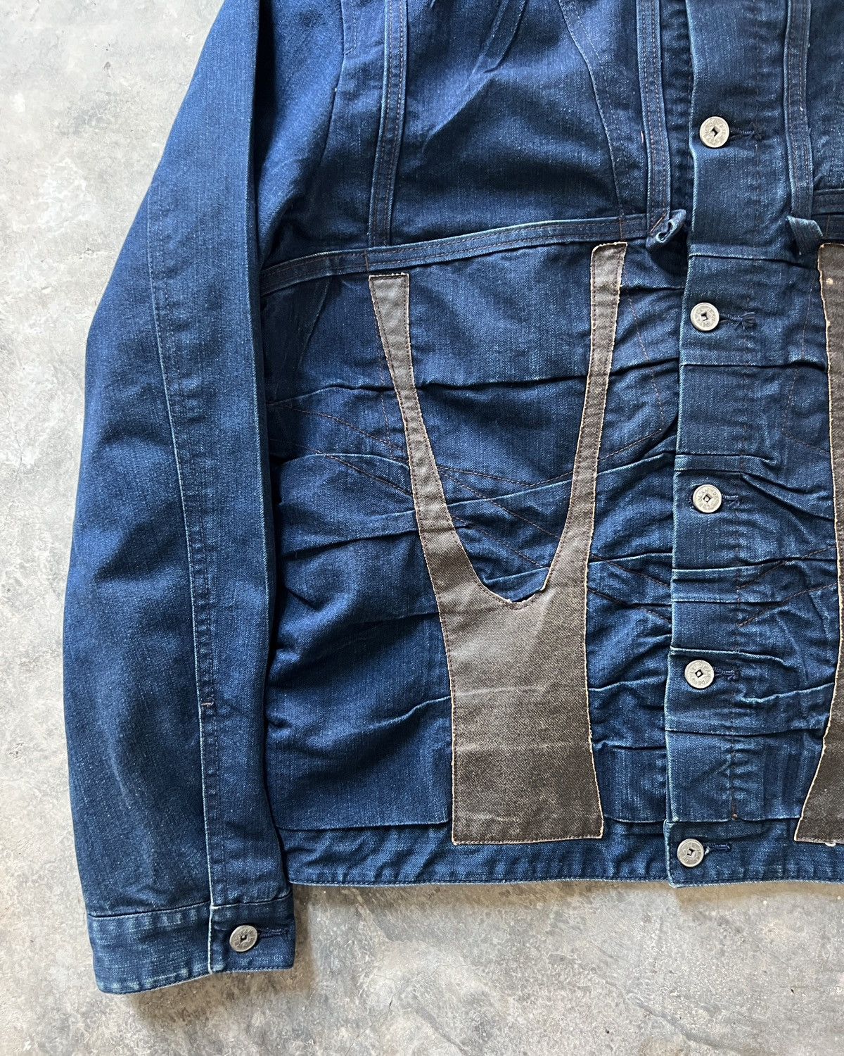Marithe + Francois Girbaud 90s Marithé François Girbaud Archive Panelled Denim Jacket Size US L / EU 52-54 / 3 - 4 Thumbnail