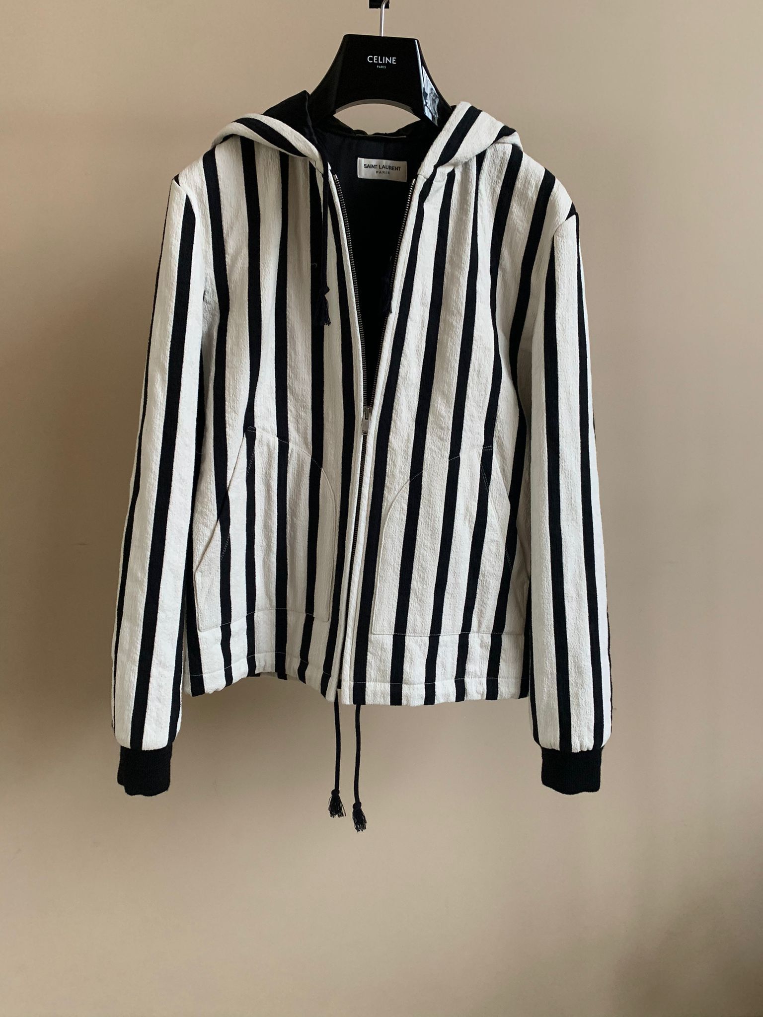 Saint Laurent Paris Teddy Baha Jacket in Boucle Rayure Size US L / EU 52-54 / 3 - 3 Thumbnail